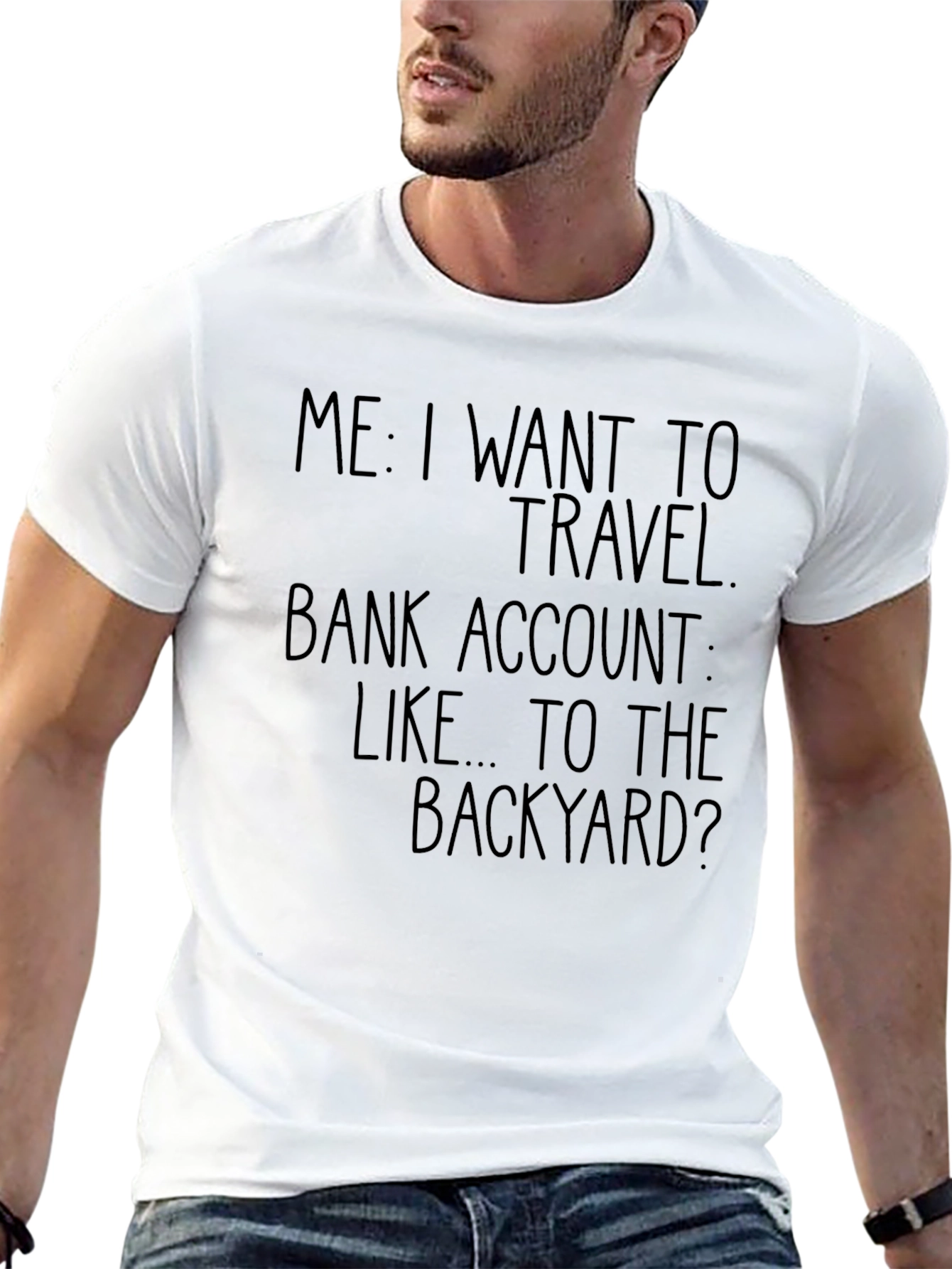 Black Funny Travel T-Shirt: Backyard Humor Tee view 13