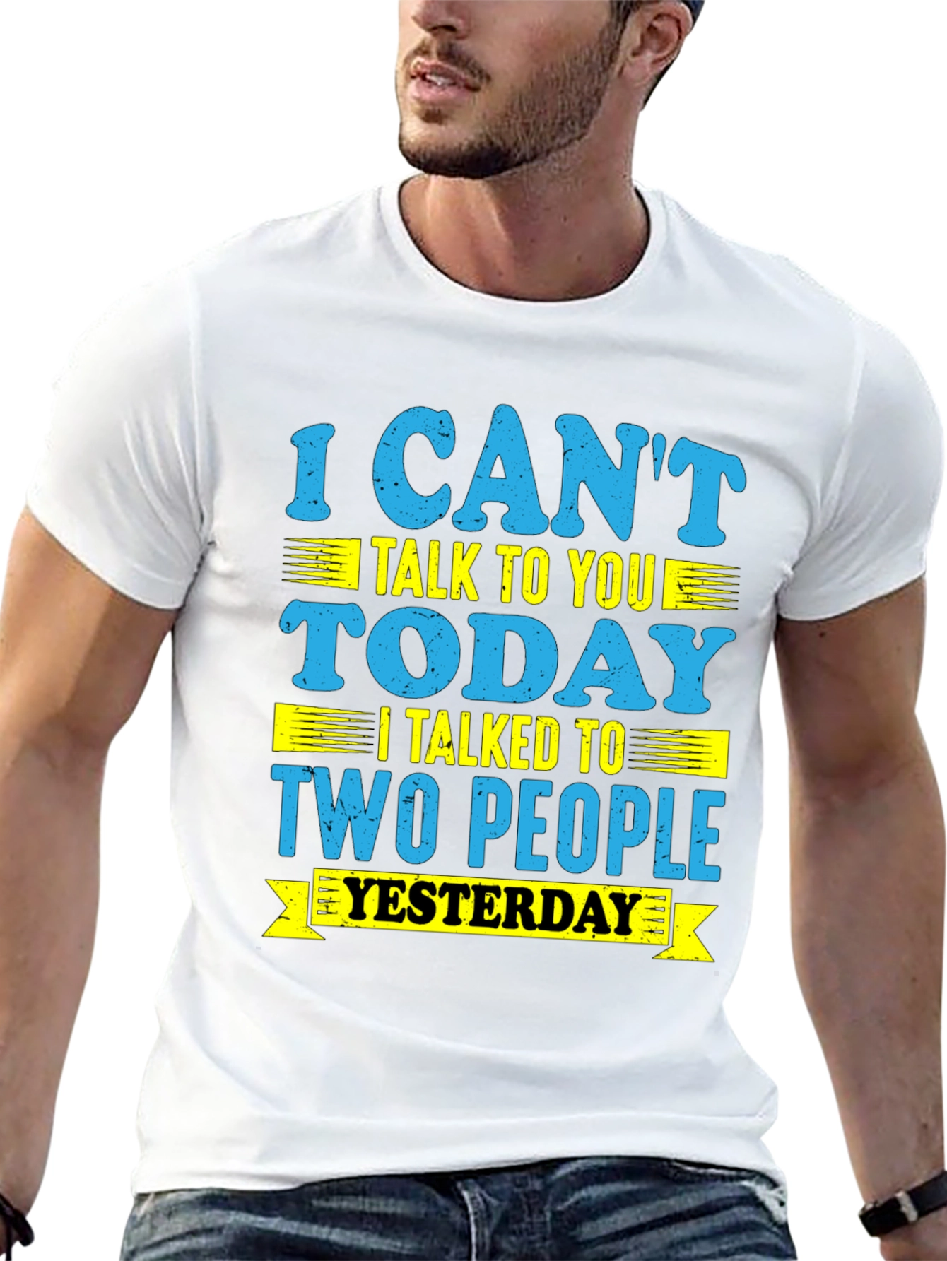 Black Funny 'I Can't Talk Today' Graphic Tee view 13