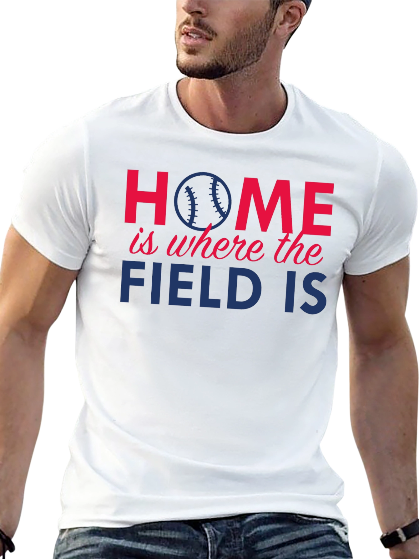 Black Baseball Home Field T-Shirt view 13