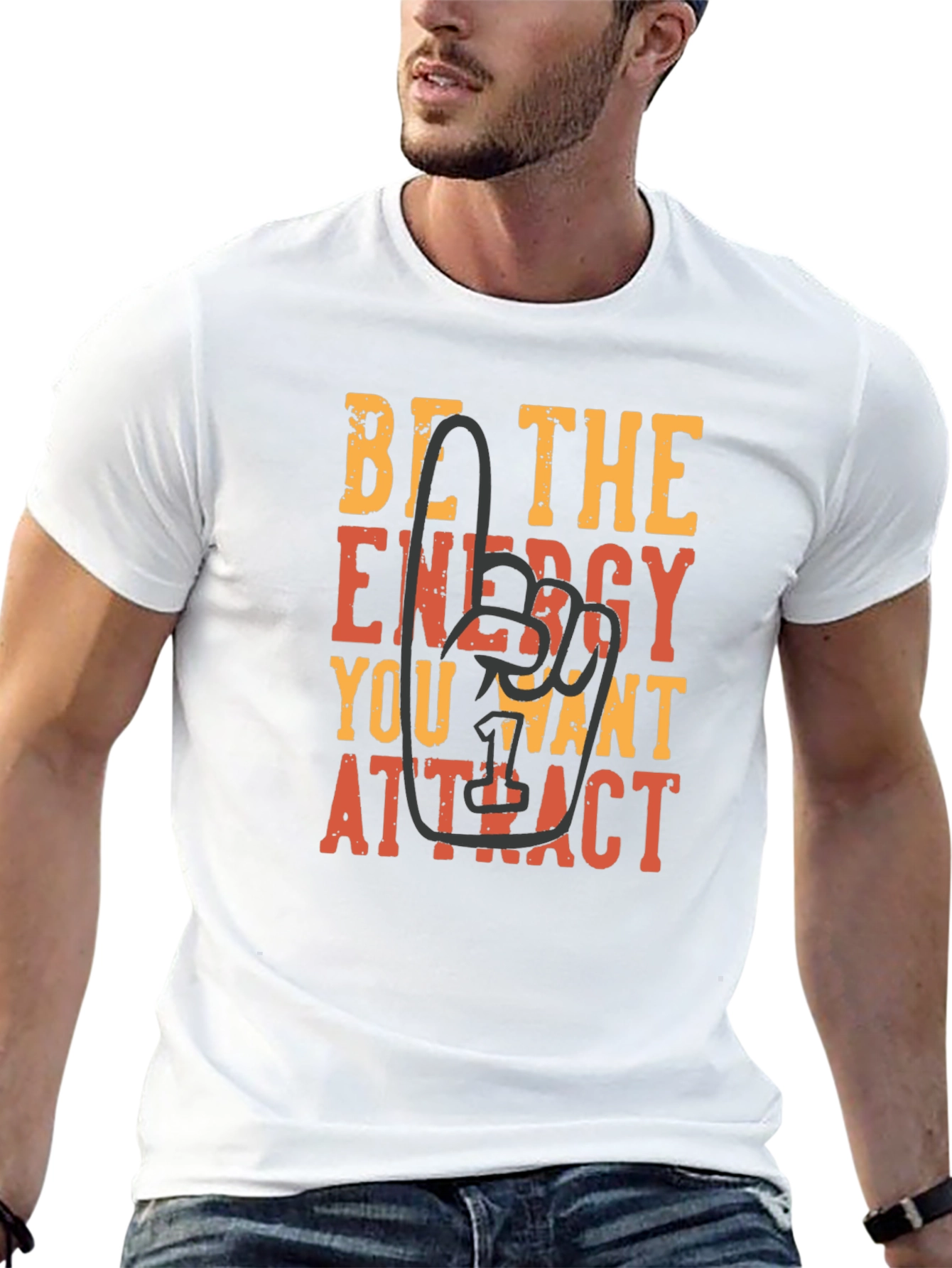 Black Be The Energy T-Shirt - Motivational Graphic Tee view 13