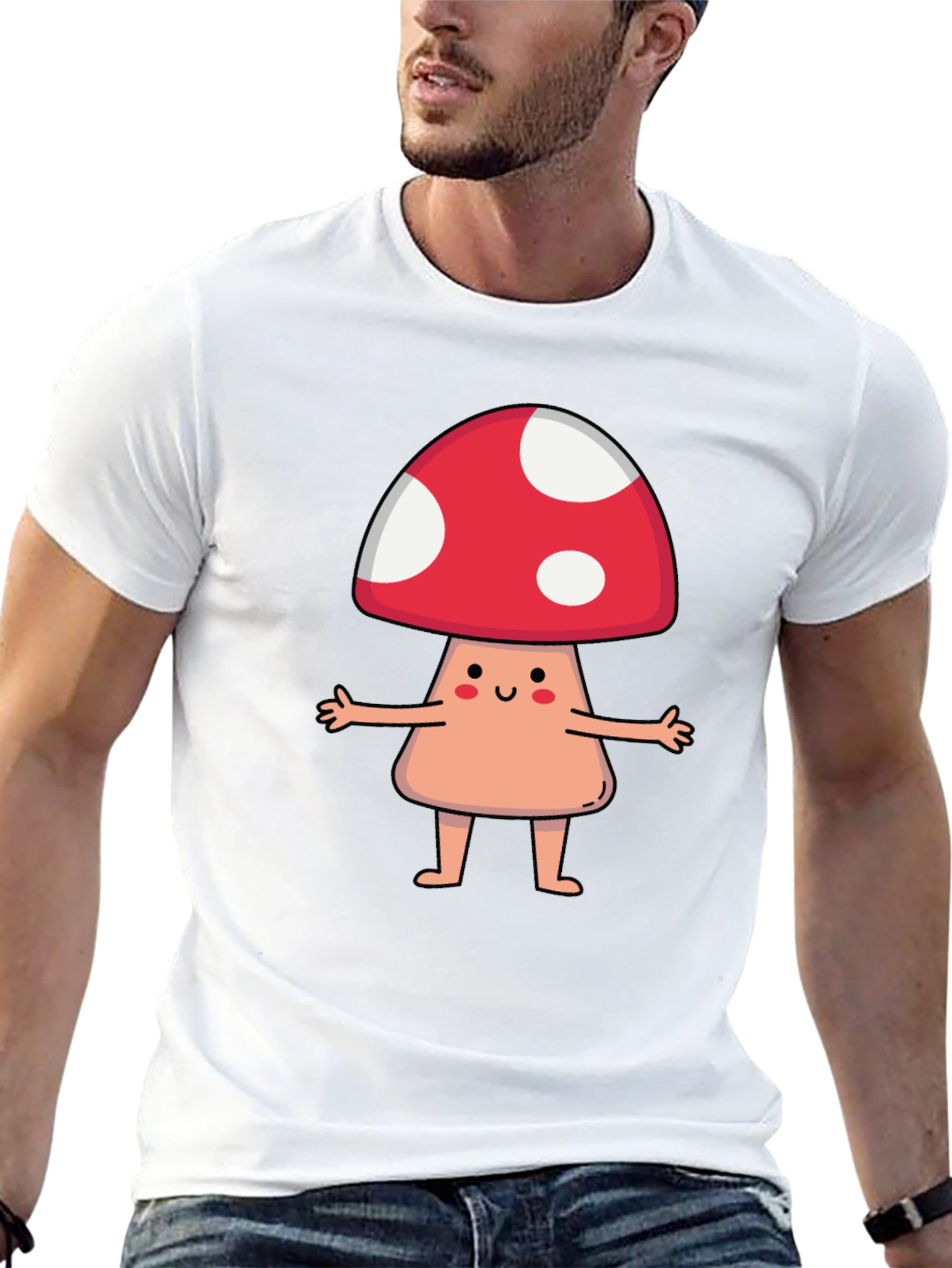 Mushroom Character Graphic Tee - 13