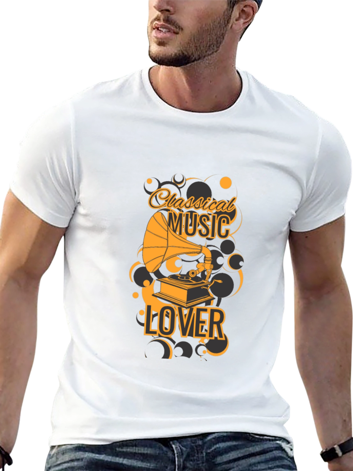 Black Classical Music Lover T-Shirt - Vintage Style view 13