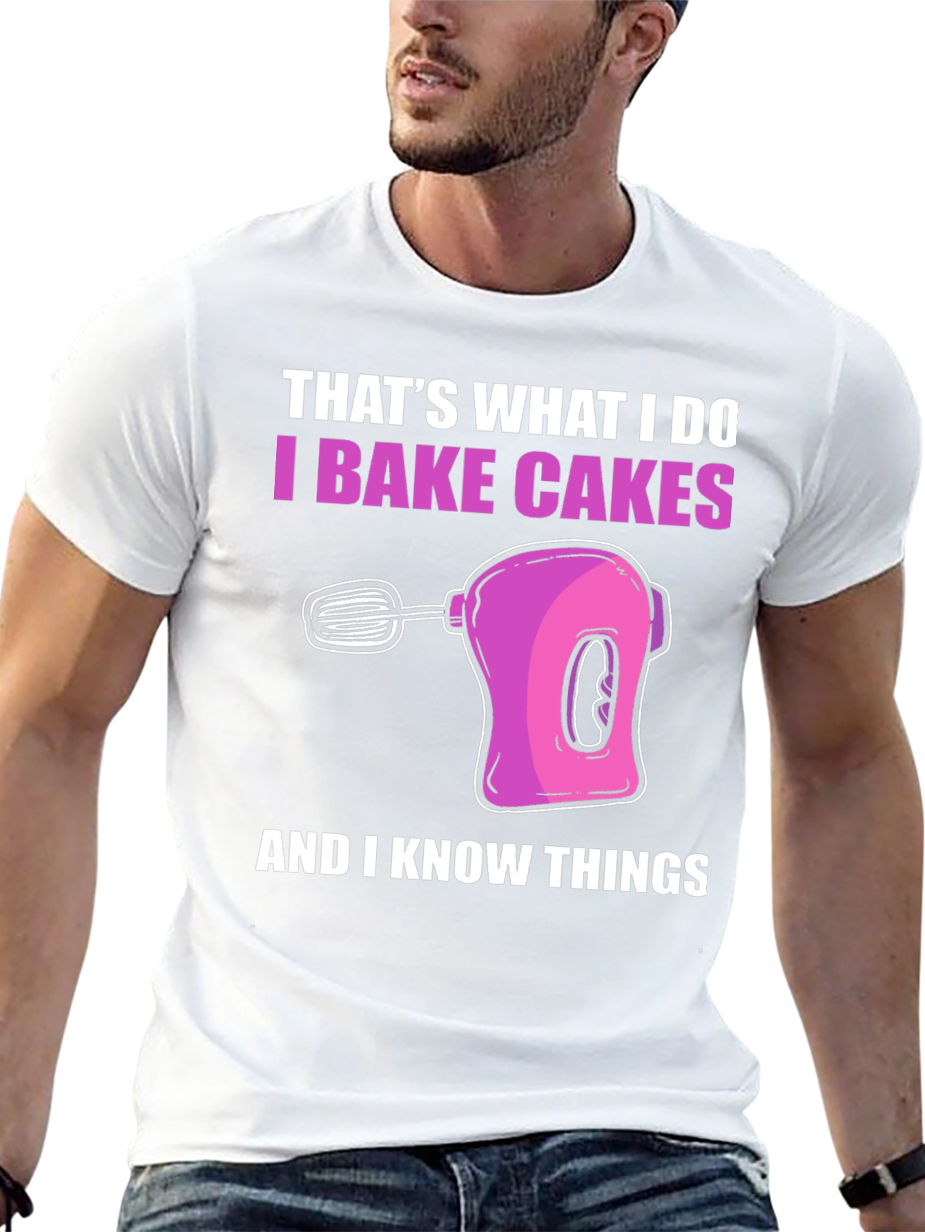 Black I Bake Cakes T-Shirt view 13