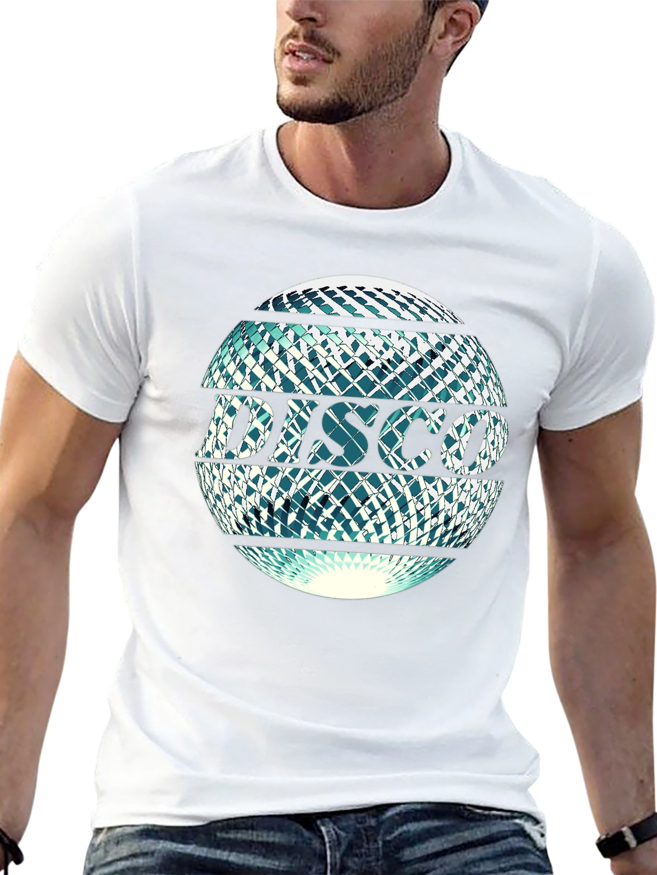 Black Retro Disco Ball T-Shirt - Vintage Style Party Tee view 13