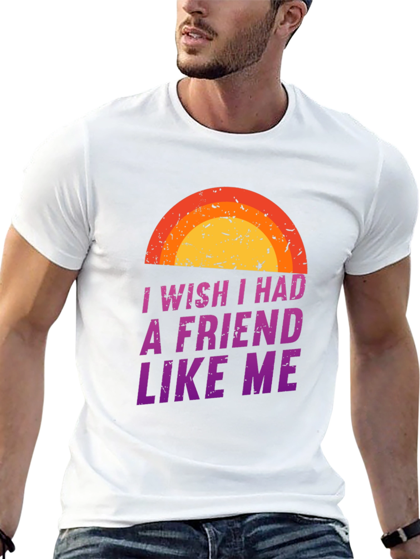 Black I Wish I Had A Friend Like Me Graphic Tee view 13