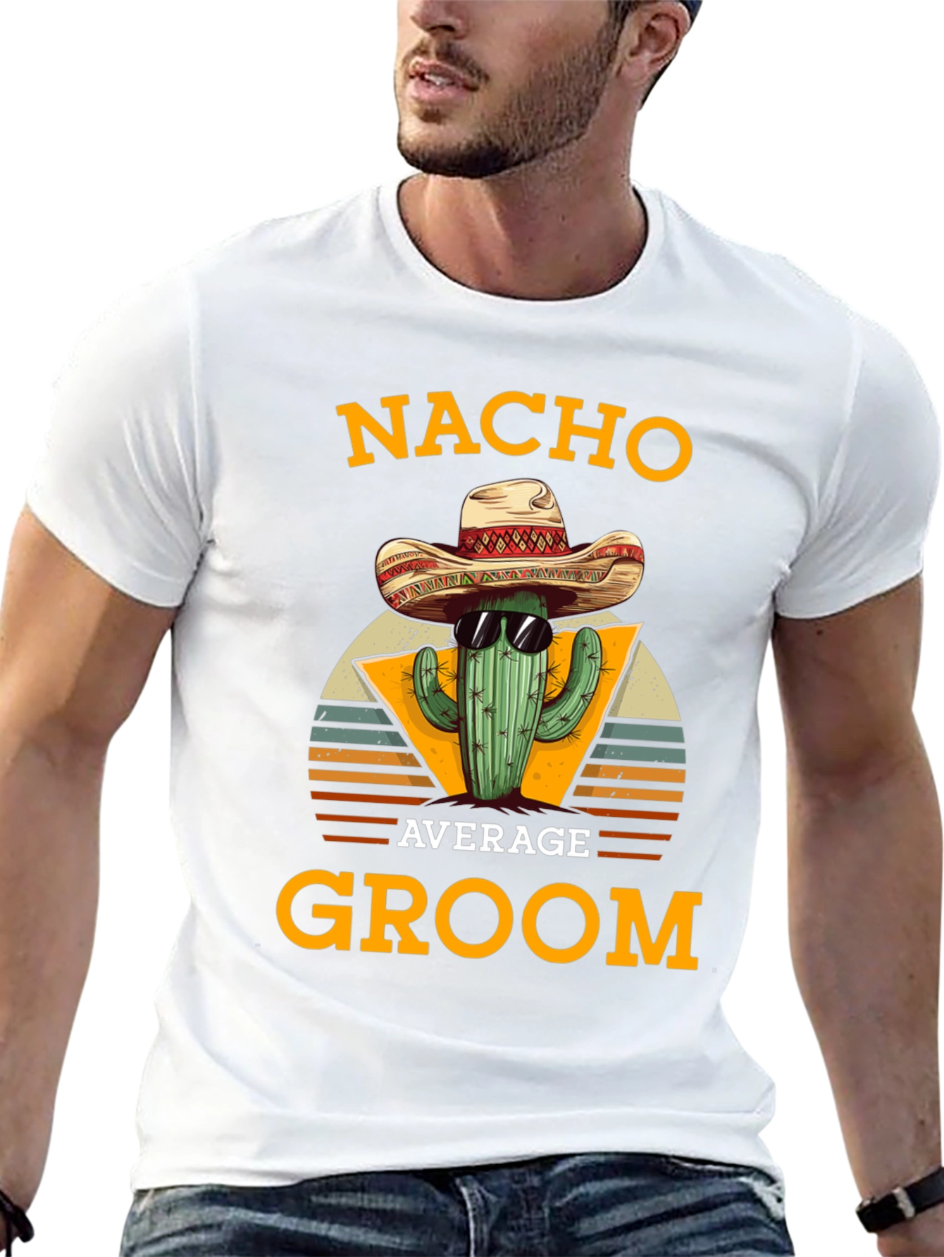 Black Nacho Average Groom Cactus Graphic Tee view 13