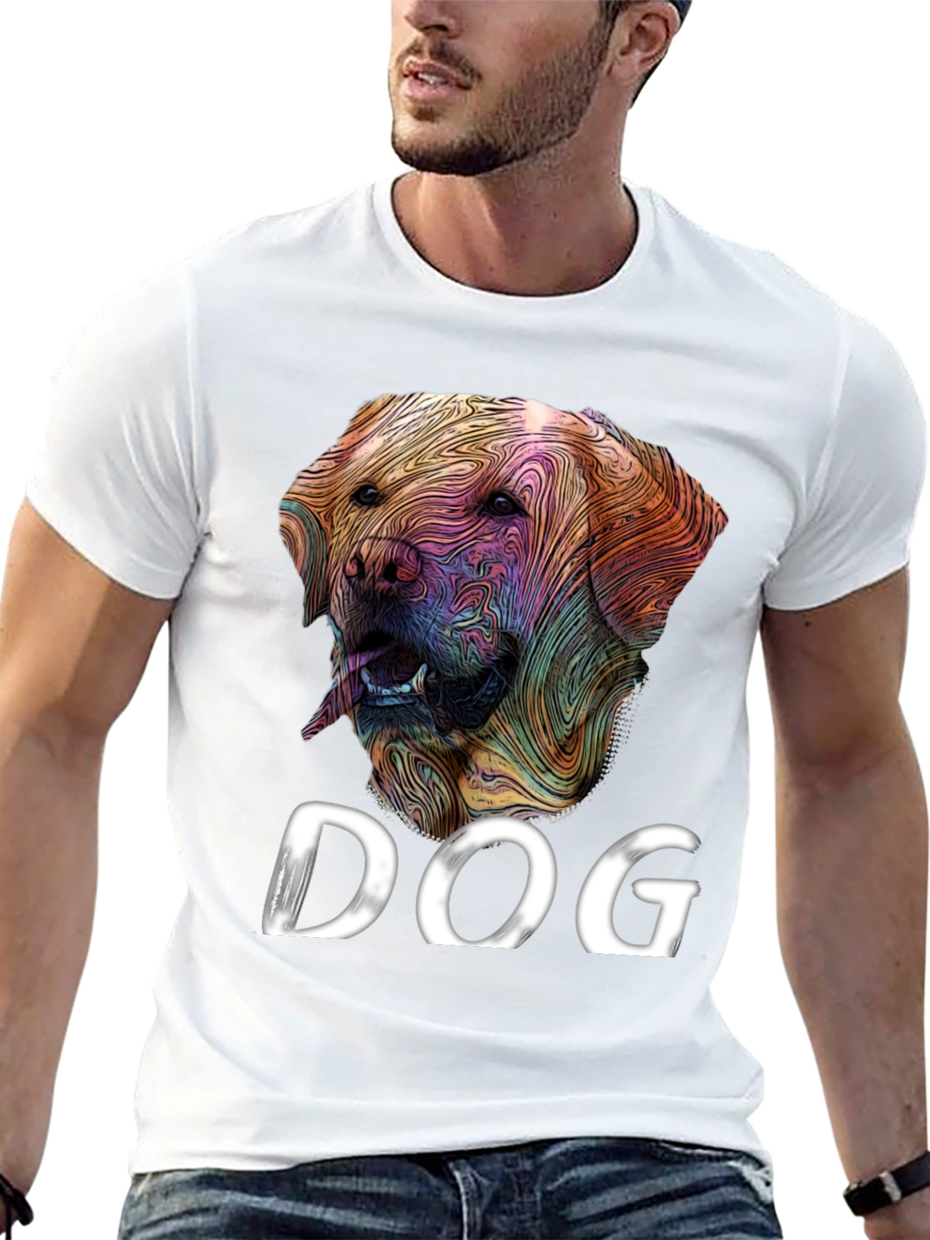Black Dog Graphic Tee - Artistic Labrador Design view 13
