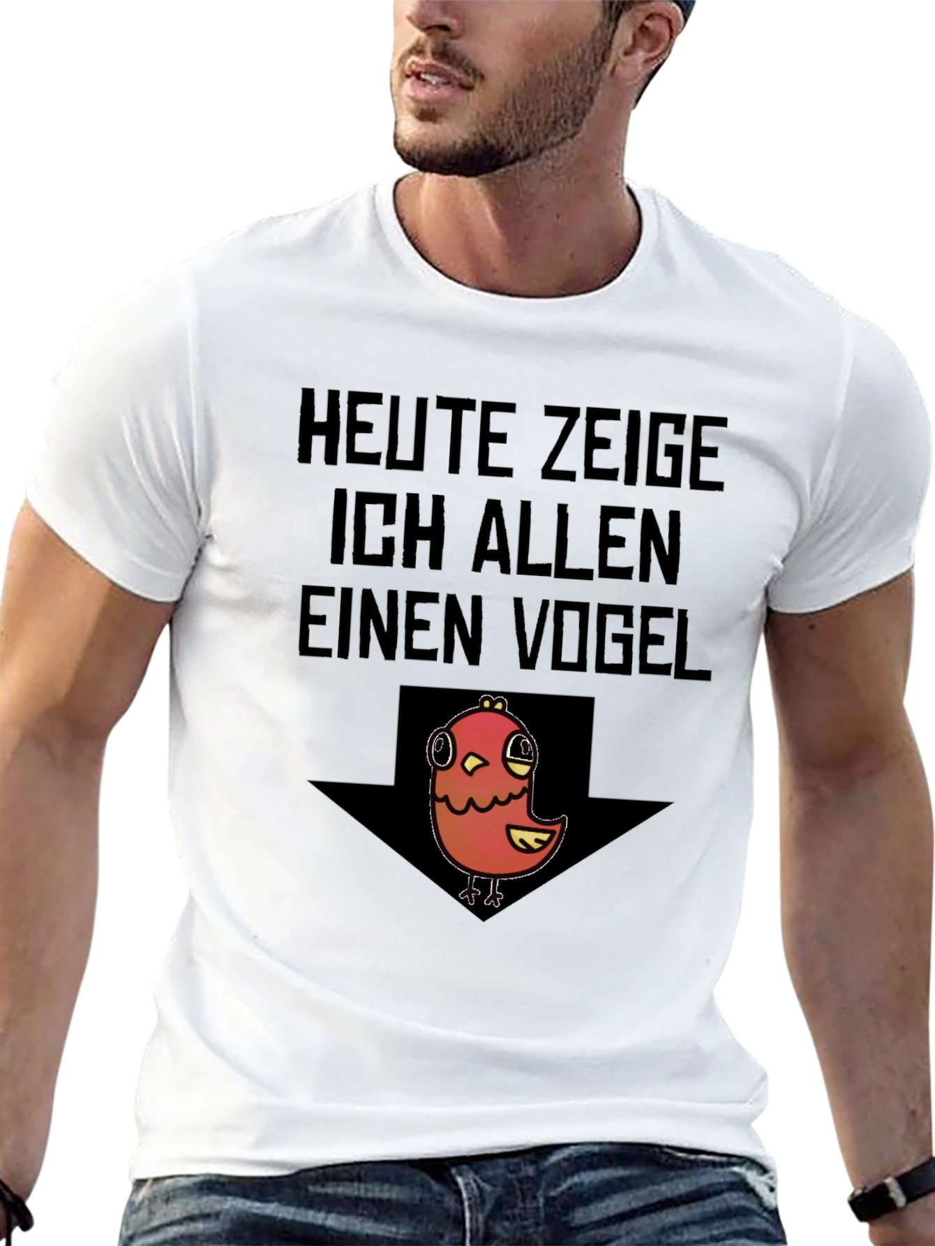Black Heute Zeige Vogel T-Shirt - Funny Bird Graphic Tee view 13