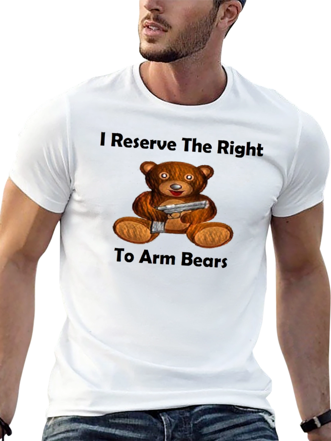 Black I Reserve The Right To Arm Bears T-Shirt view 13