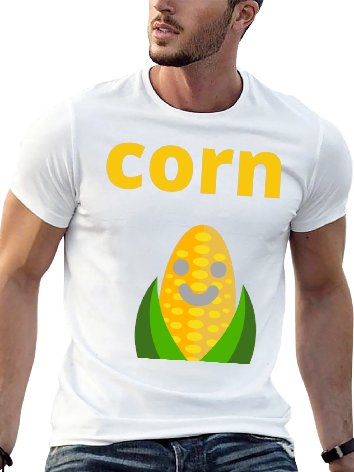 Black Corn Graphic Tee - Funny Food T-Shirt view 13