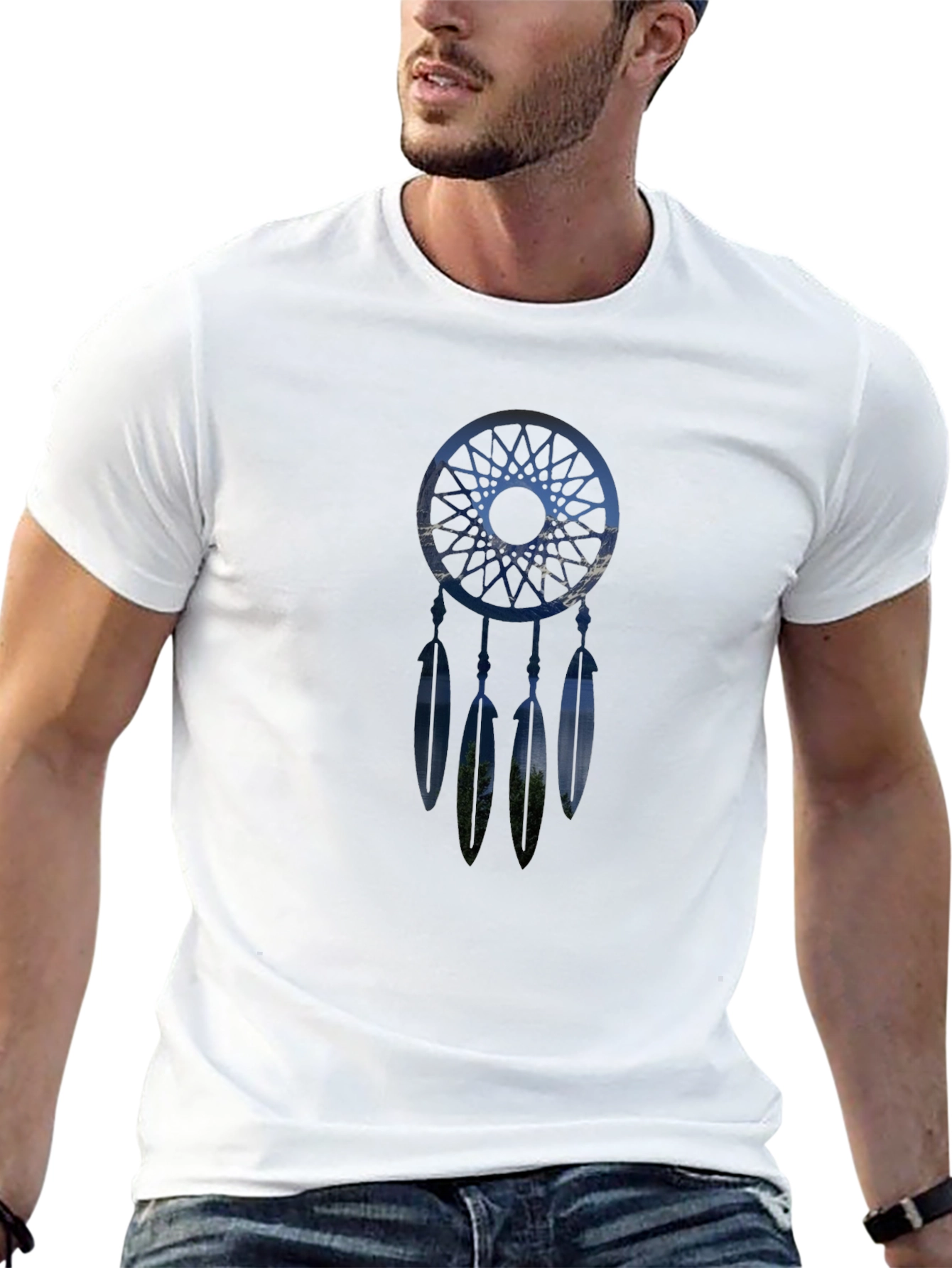 Black Dreamcatcher Graphic T-Shirt - Black view 13