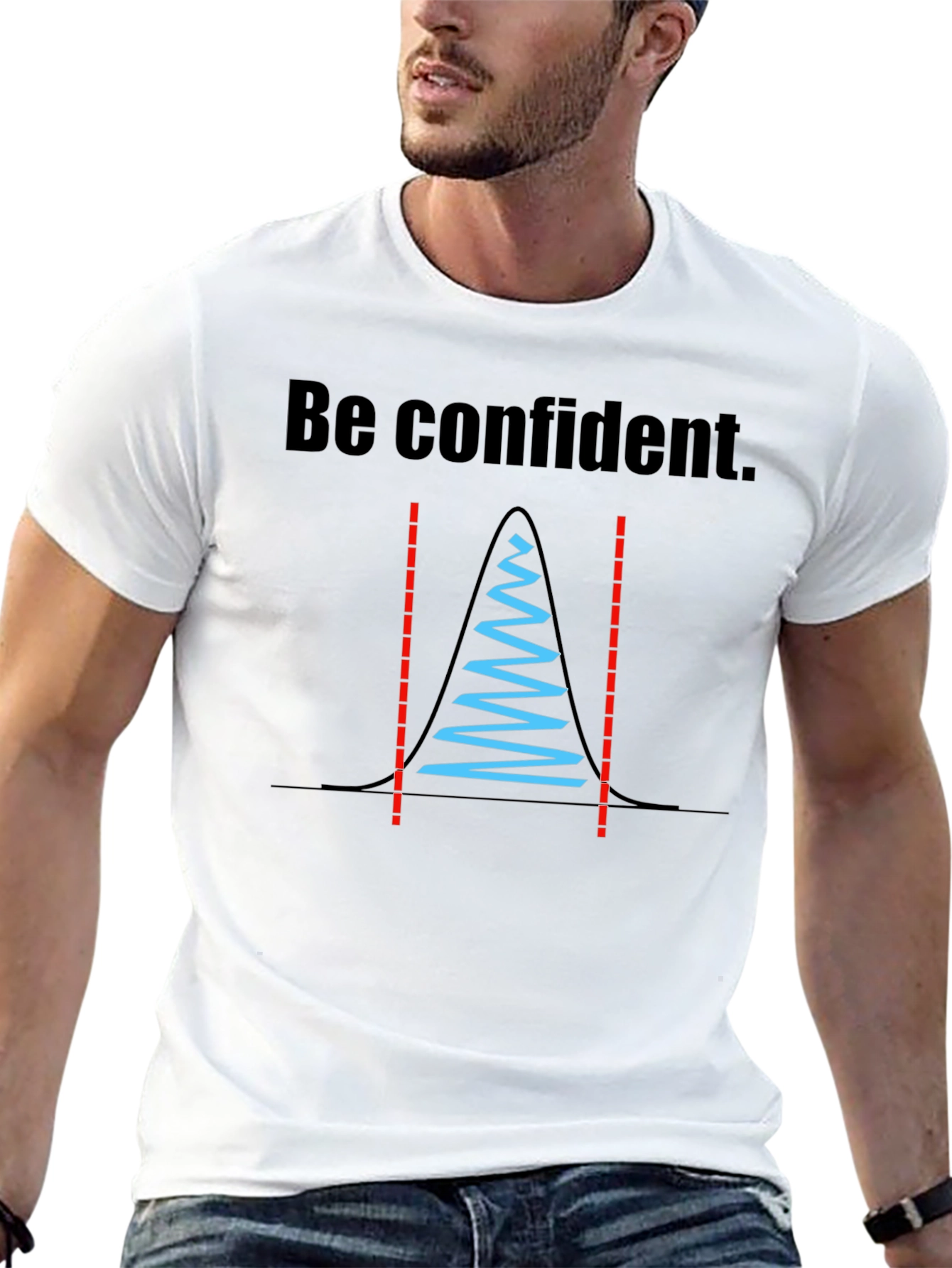 Black Be Confident Statistician T-Shirt view 13