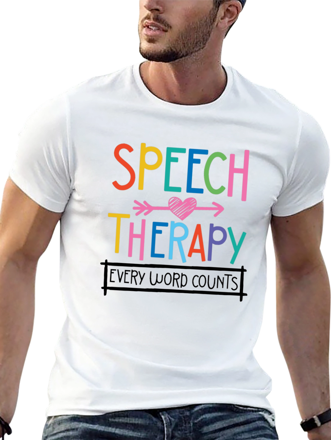 Black Speech Therapy Shirt - Every Word Counts view 13