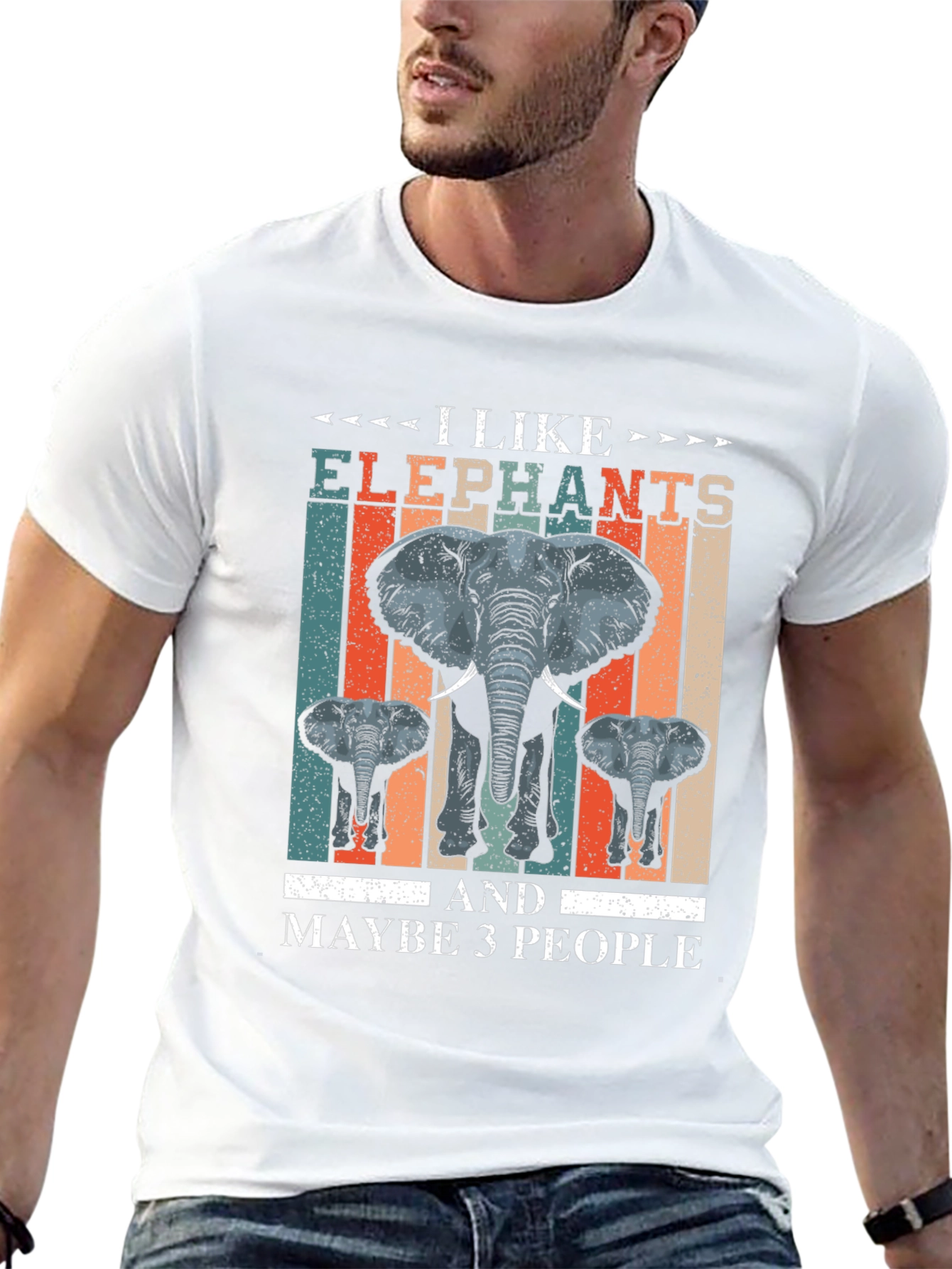 Black I Like Elephants T-Shirt - Funny Animal Lover Tee view 13