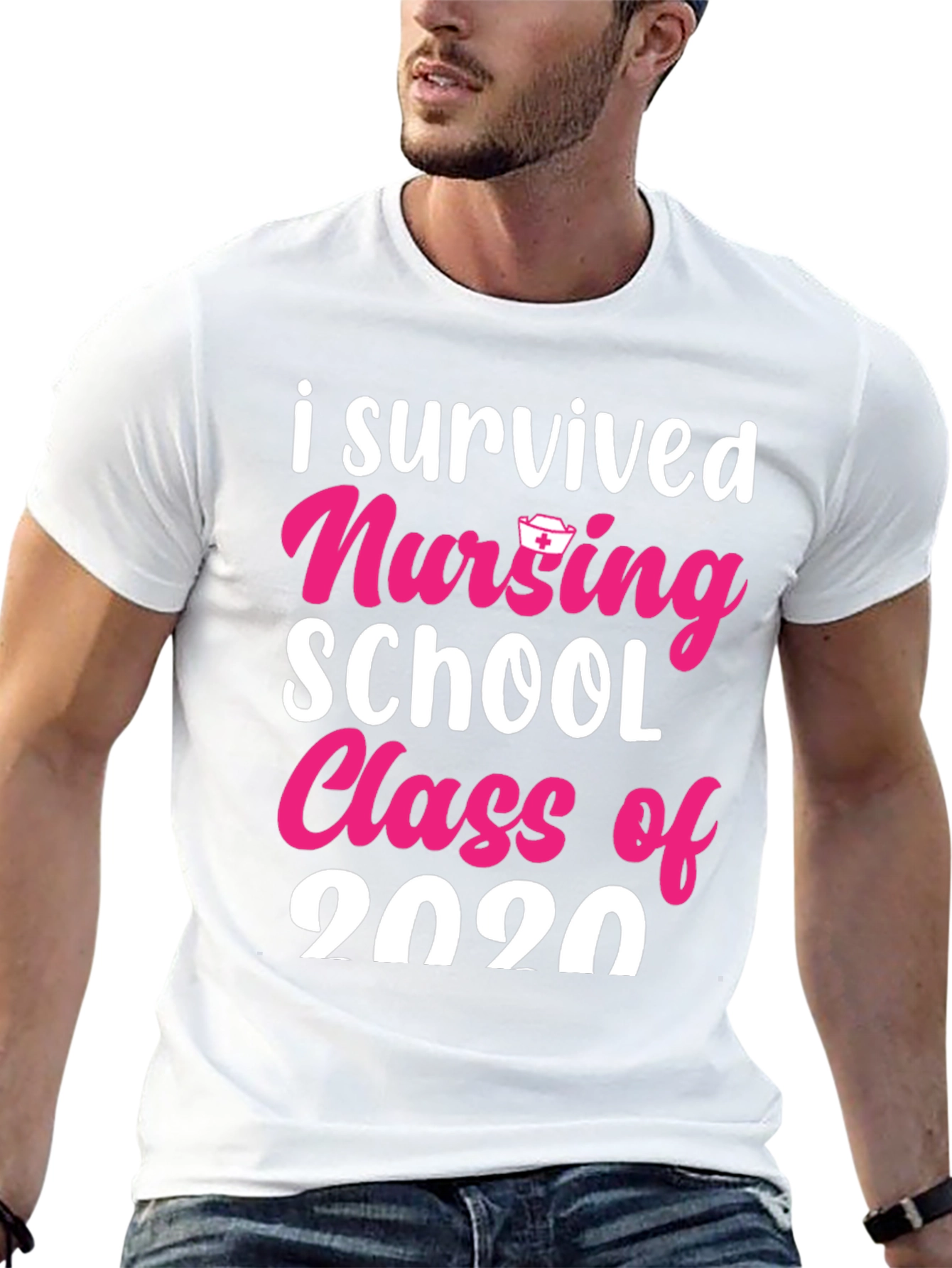 Black I Survived Nursing School Class of 2020 T-Shirt view 13