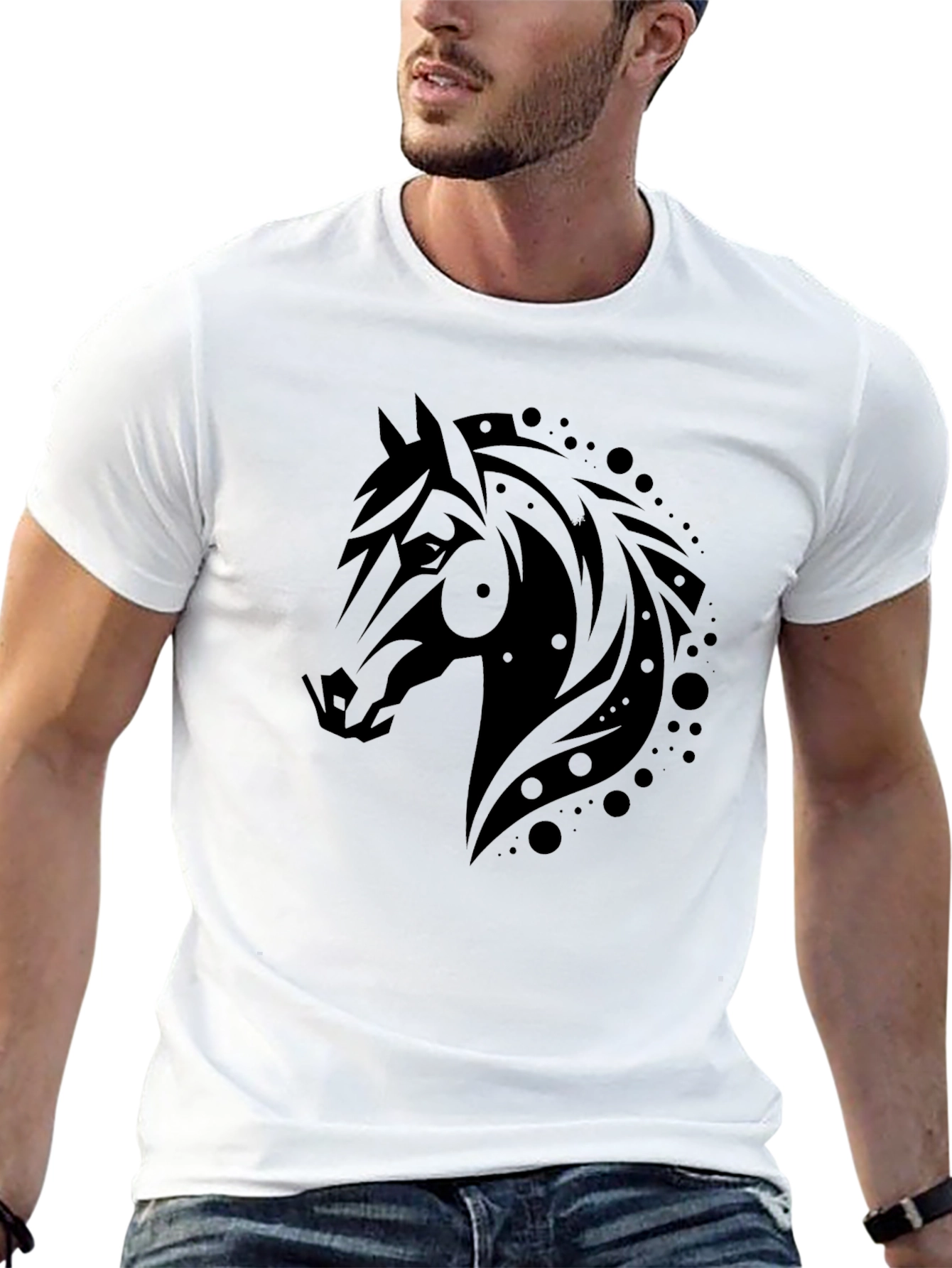 Black Black Horse Graphic T-Shirt view 13
