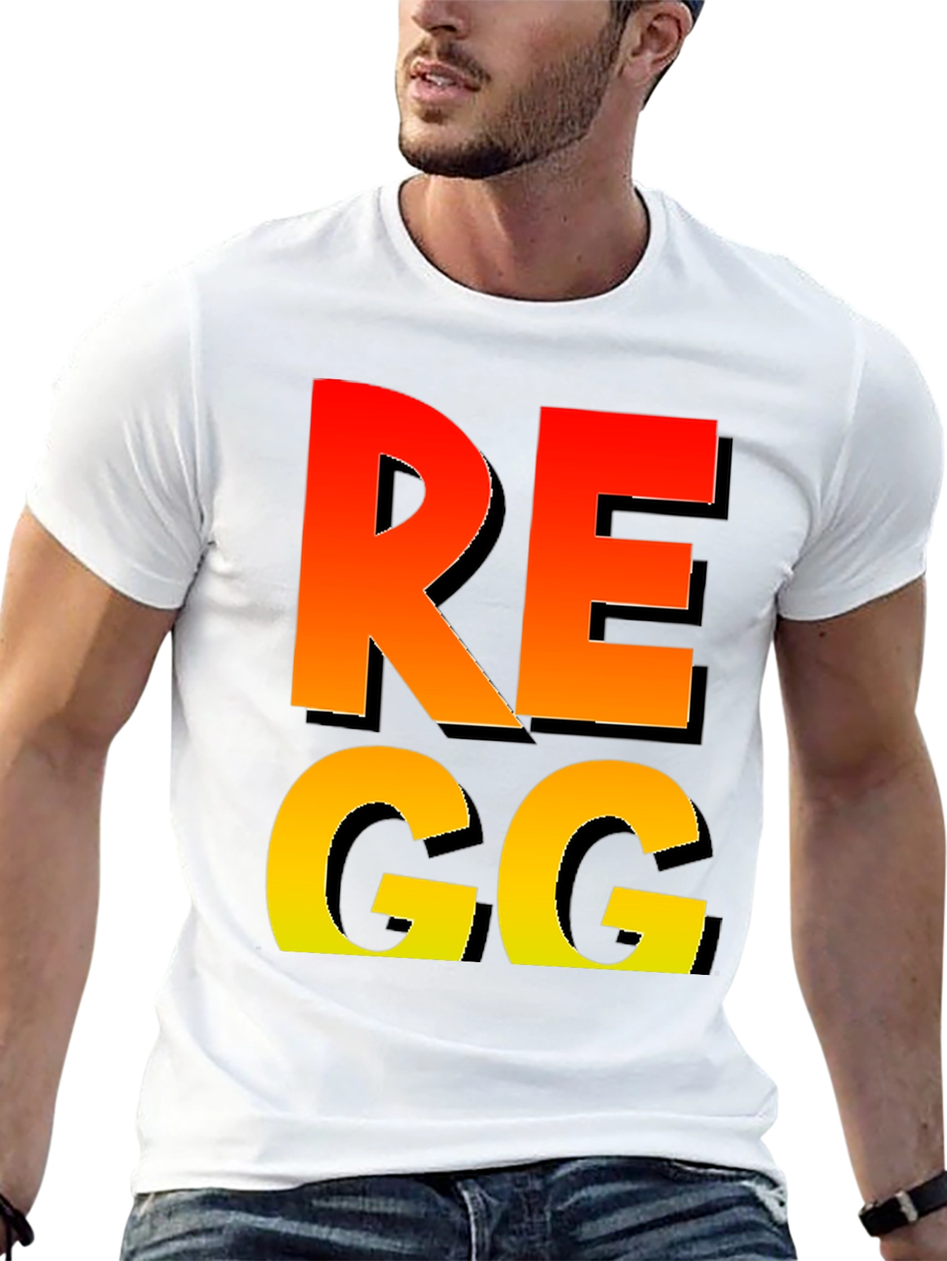 Black Funny REGG T-Shirt - Novelty Gaming Tee view 13