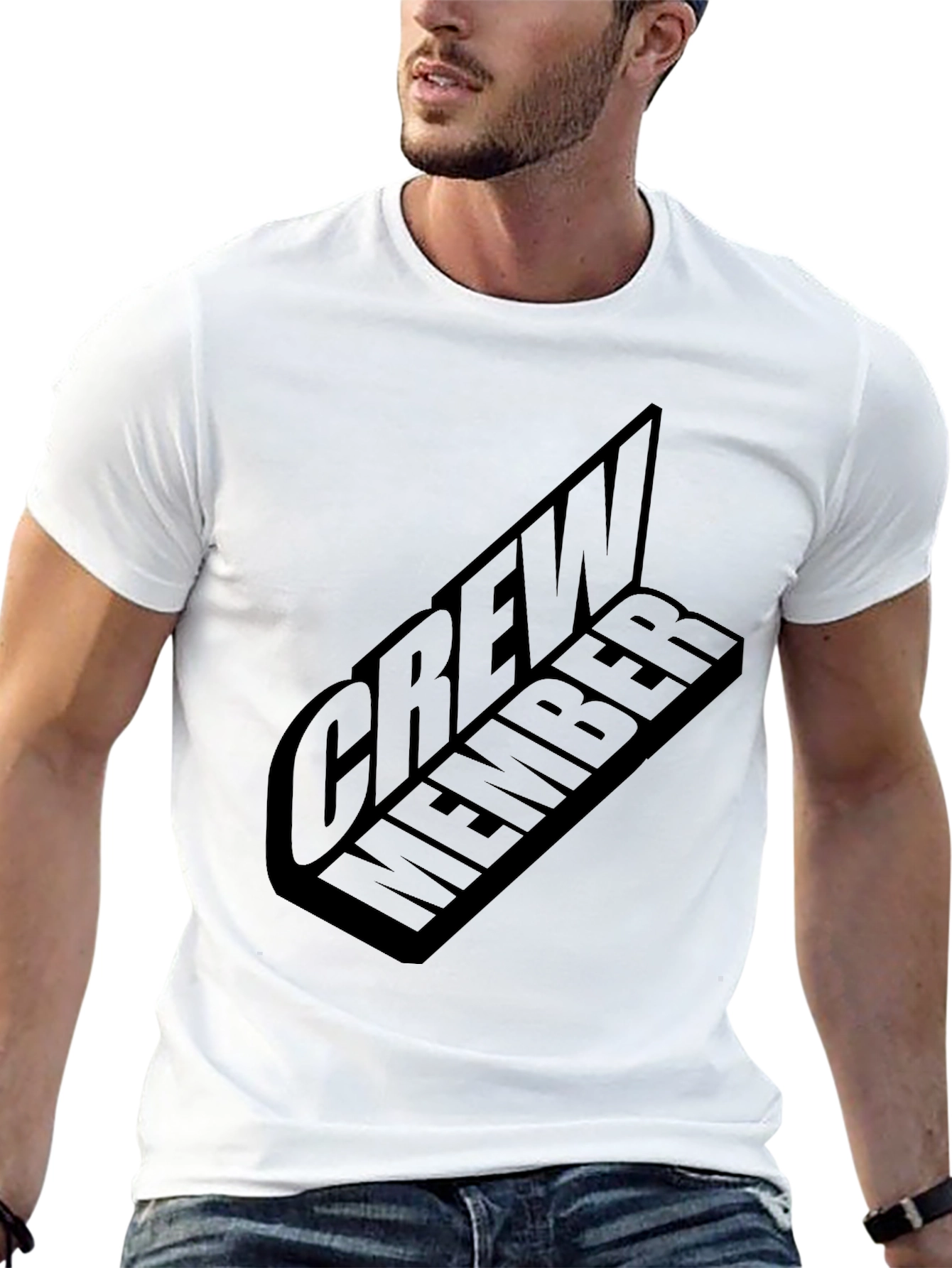 Black Crew Member Graphic Black T-Shirt view 13