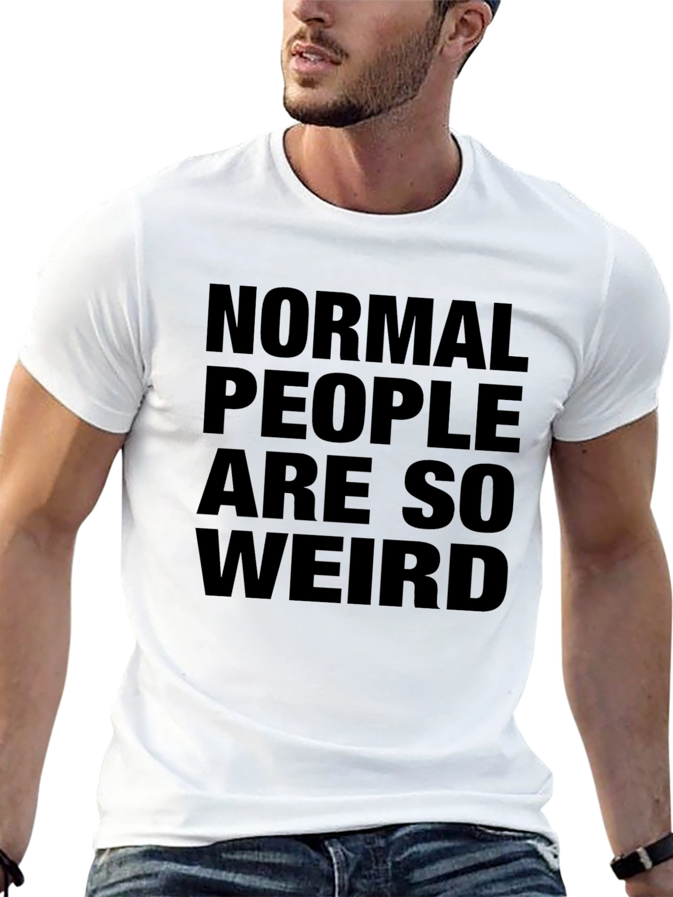 Black Normal People Are So Weird T-Shirt view 13
