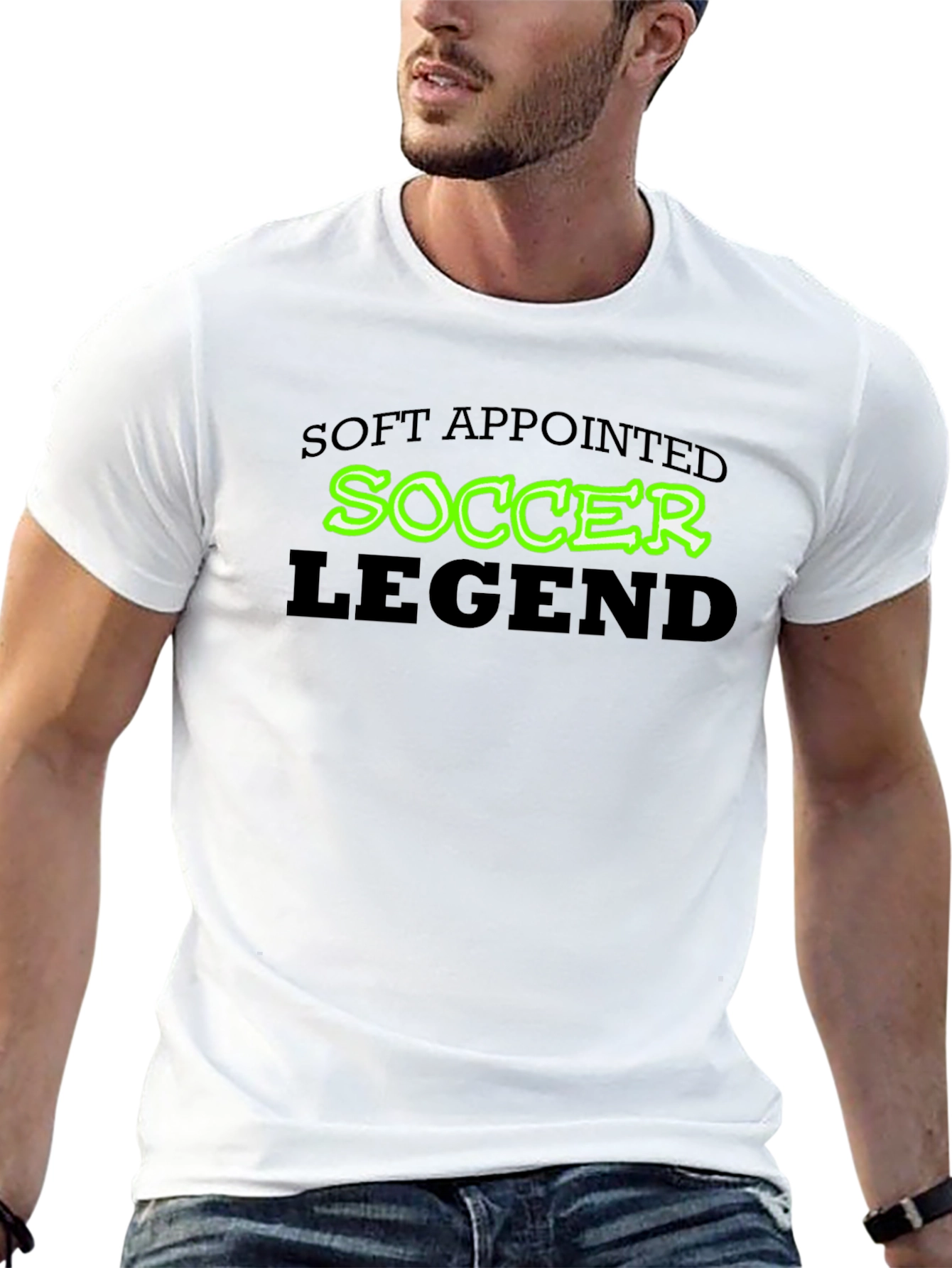 Black Soft Appointed Soccer Legend T-Shirt view 13