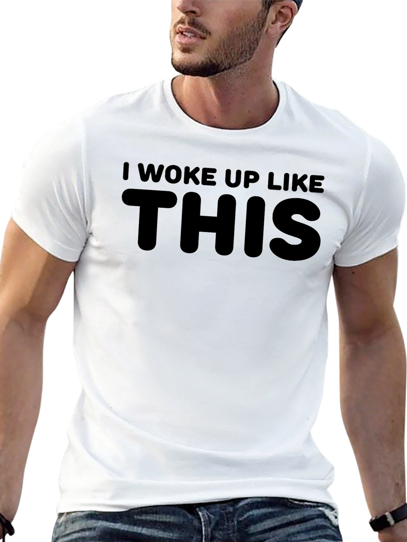 Black I Woke Up Like This T-Shirt - Comfy Casual Tee view 13