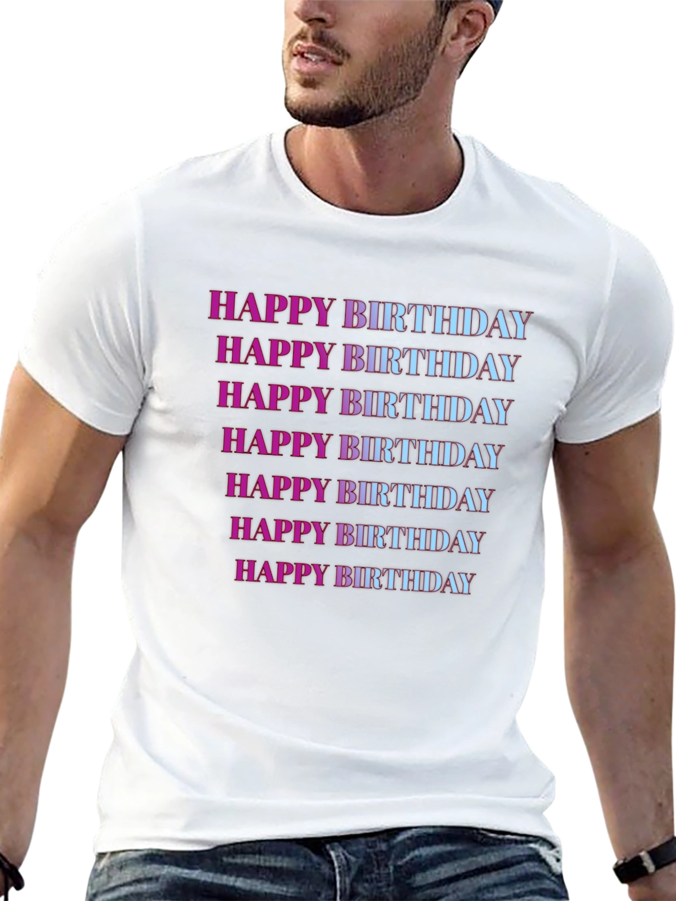 Black Happy Birthday T-Shirt view 13