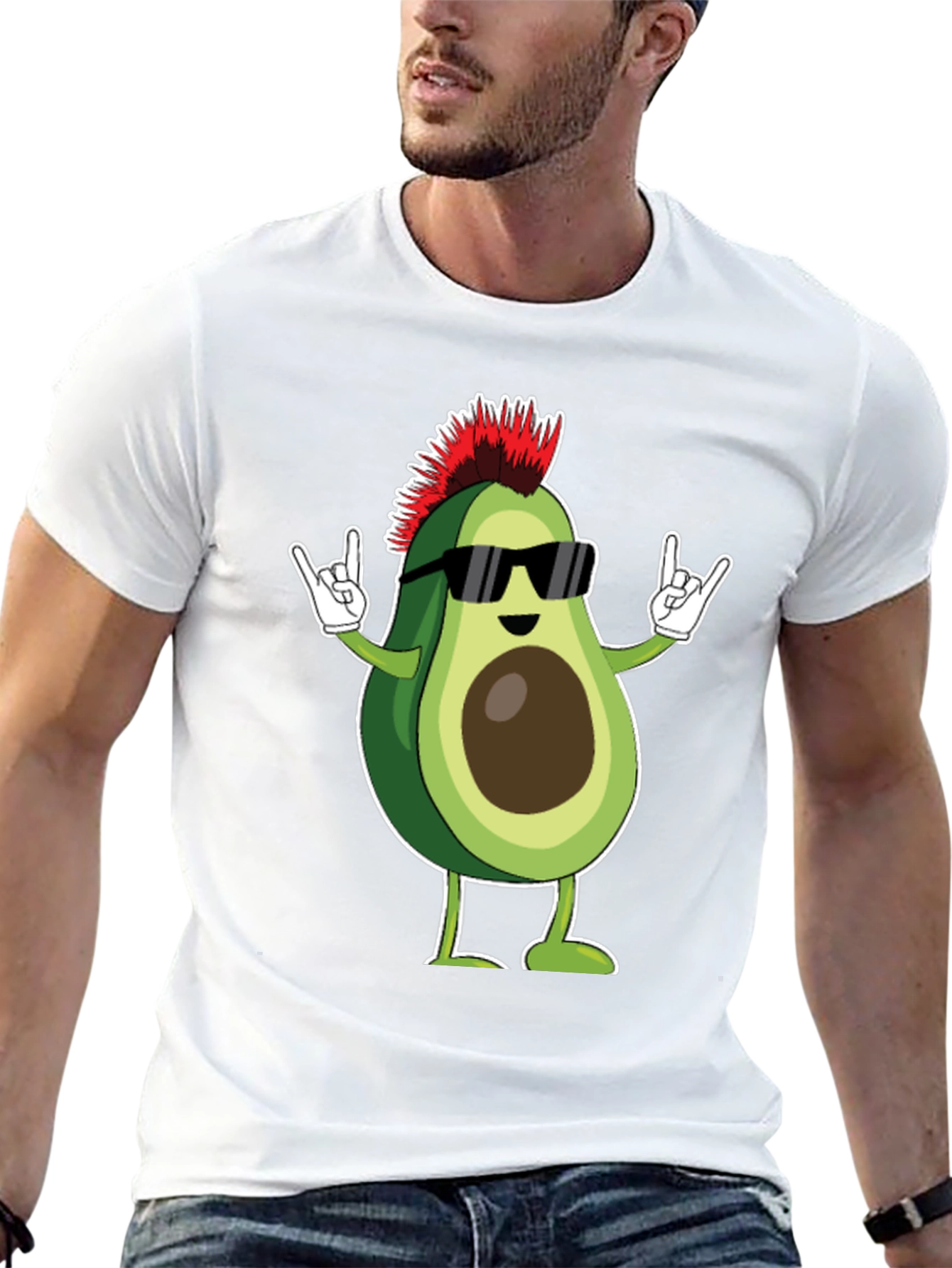 Black Punk Rock Avocado T-Shirt view 13