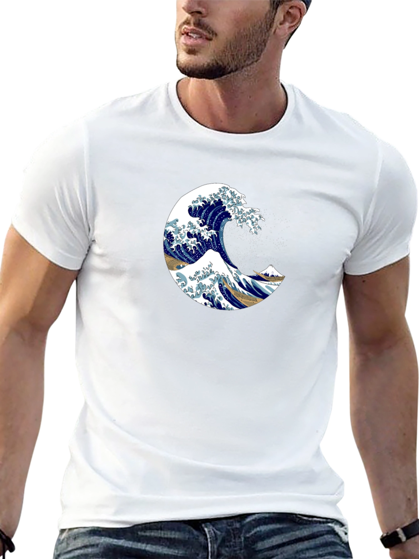 Black Great Wave Tee - Stylish Japanese Art T-Shirt view 13