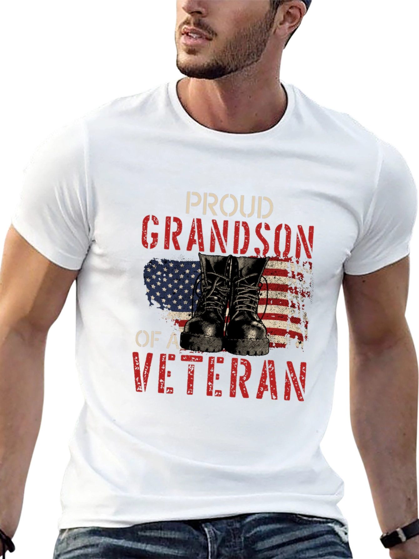 Proud Grandson of a Veteran T-Shirt - 13
