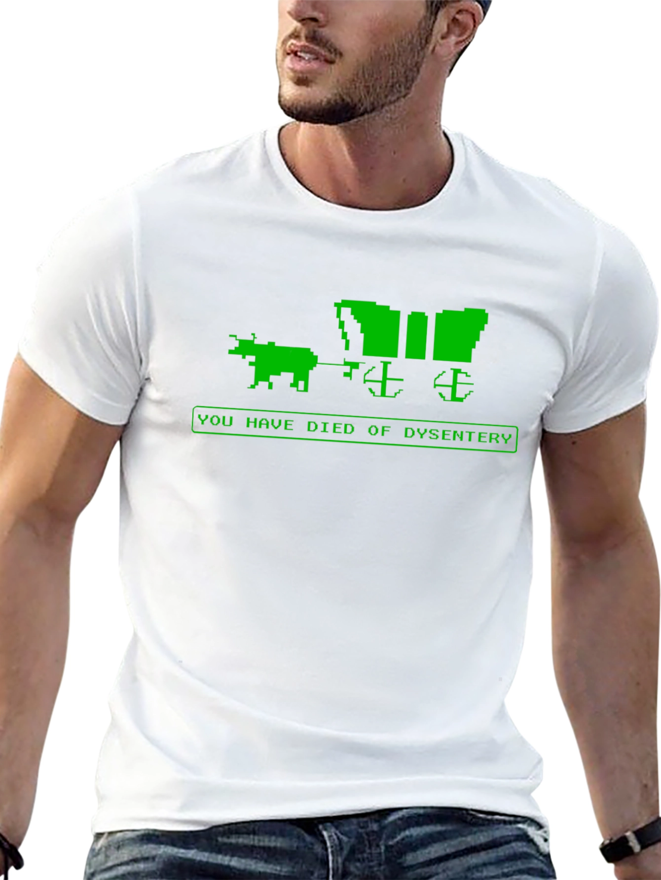 Black Oregon Trail Dysentery T-Shirt view 13