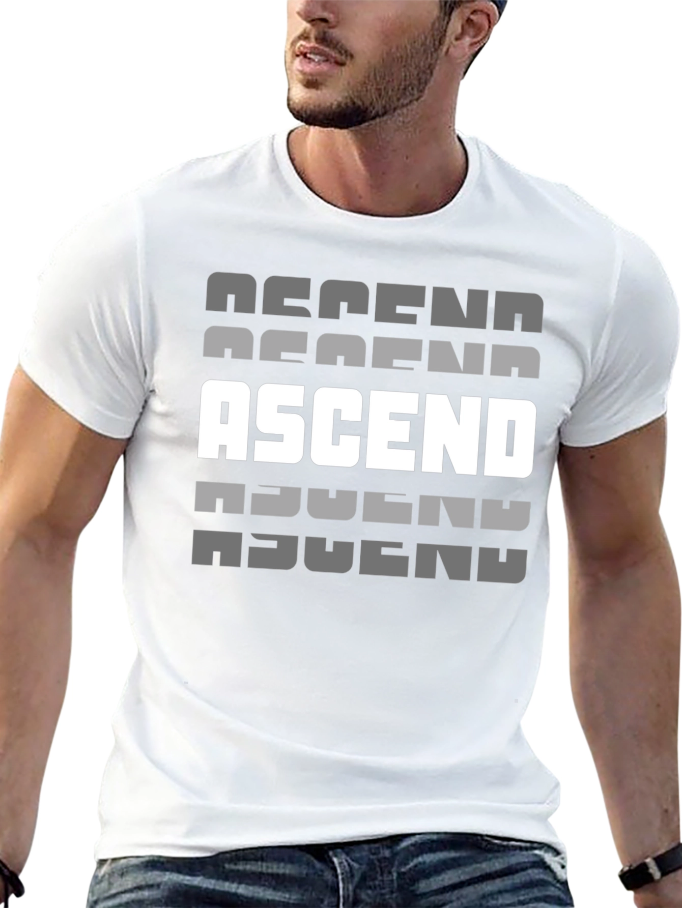 Black Ascend Graphic Print Black T-Shirt view 13