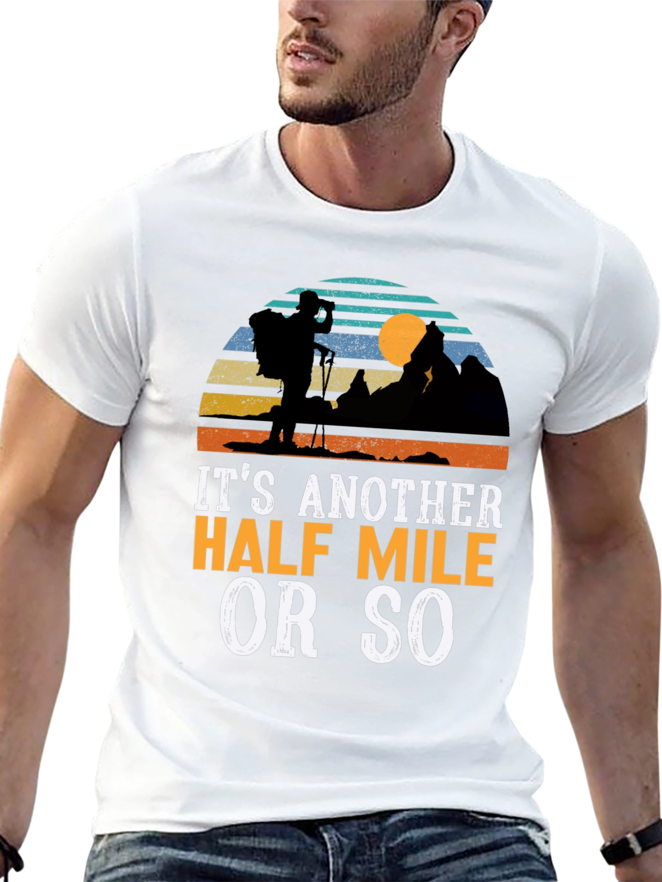 Black Hiking Graphic T-Shirt - Another Half Mile view 13