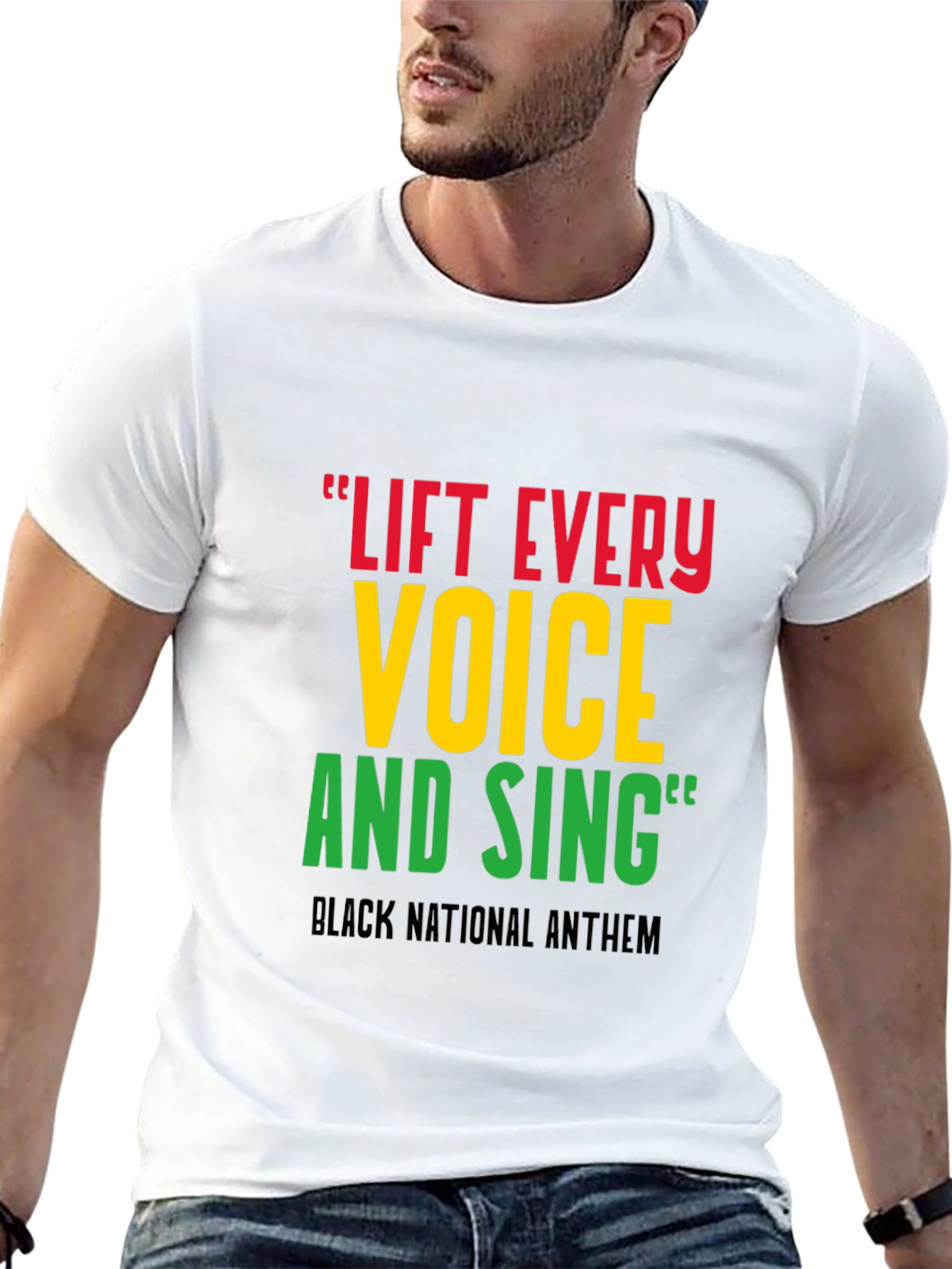 Black Lift Every Voice T-Shirt - Black National Anthem view 13