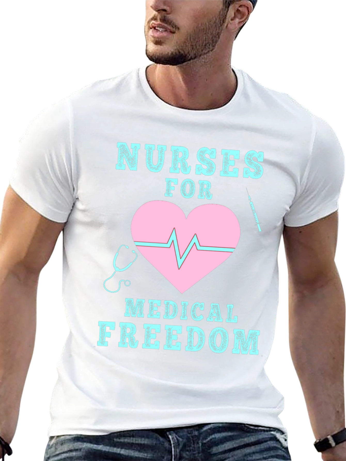 Black Nurses For Medical Freedom Graphic Tee view 13