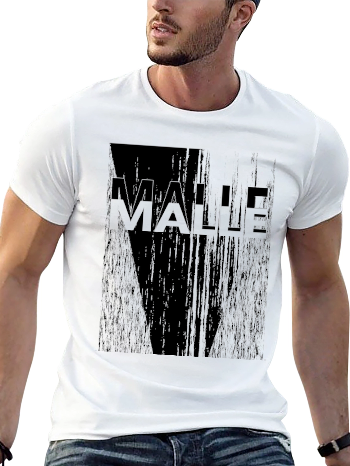 Black MALLE Graphic Print Black T-Shirt view 13