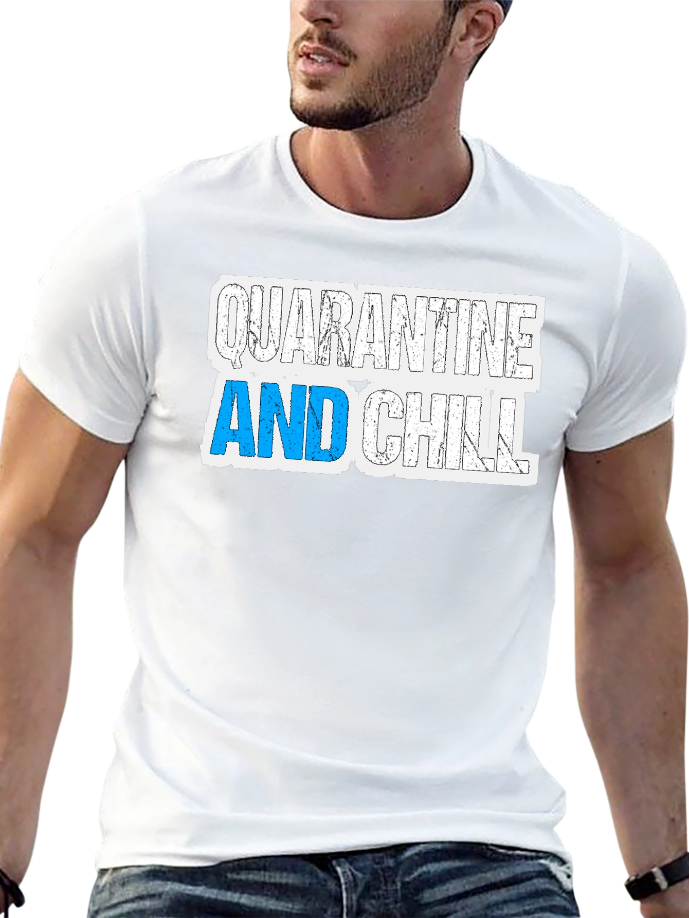 Black Quarantine and Chill Graphic Tee - Relax in Style view 13