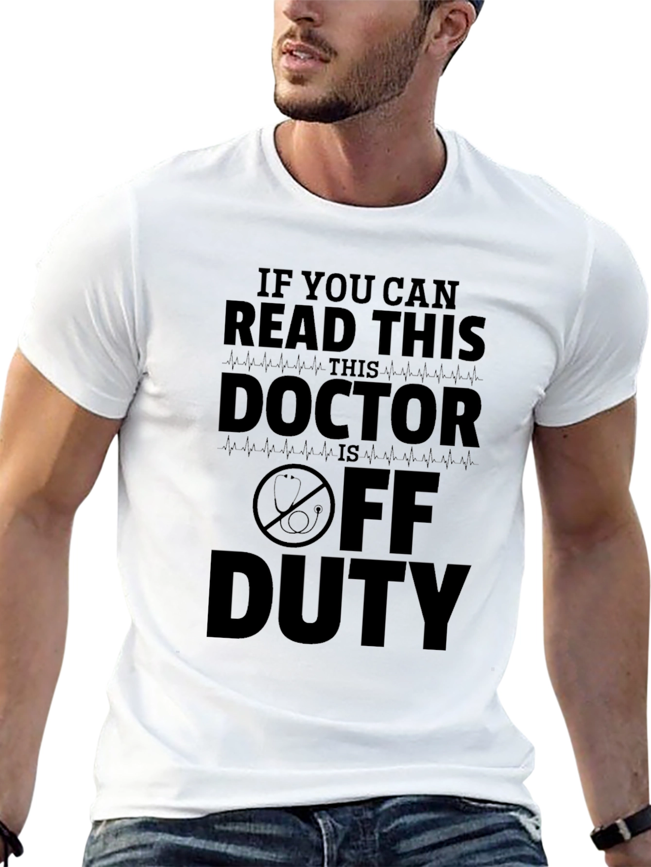 Black Doctor Off Duty Black Graphic Tee view 13
