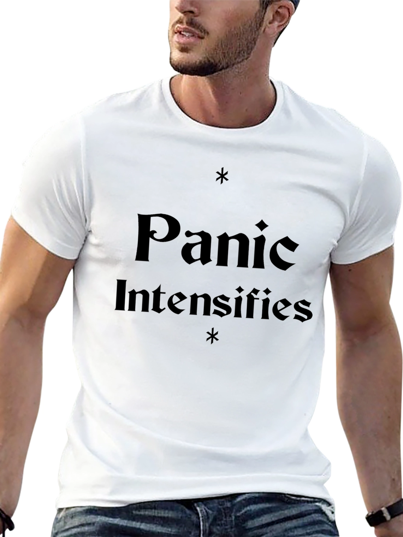 Black Panic Intensifies Graphic T-Shirt view 13