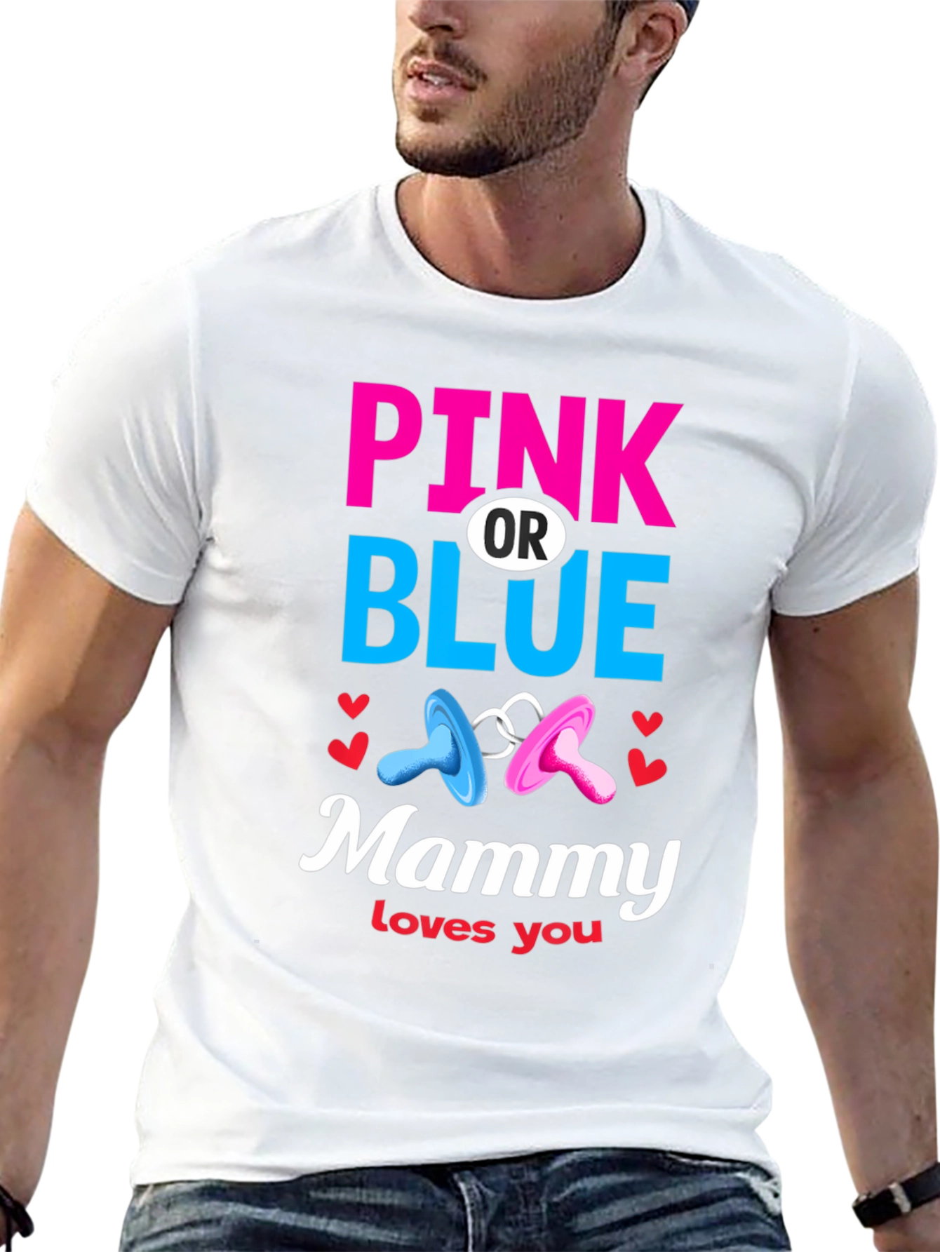 Pink or Blue Mammy Loves You T-Shirt - 13