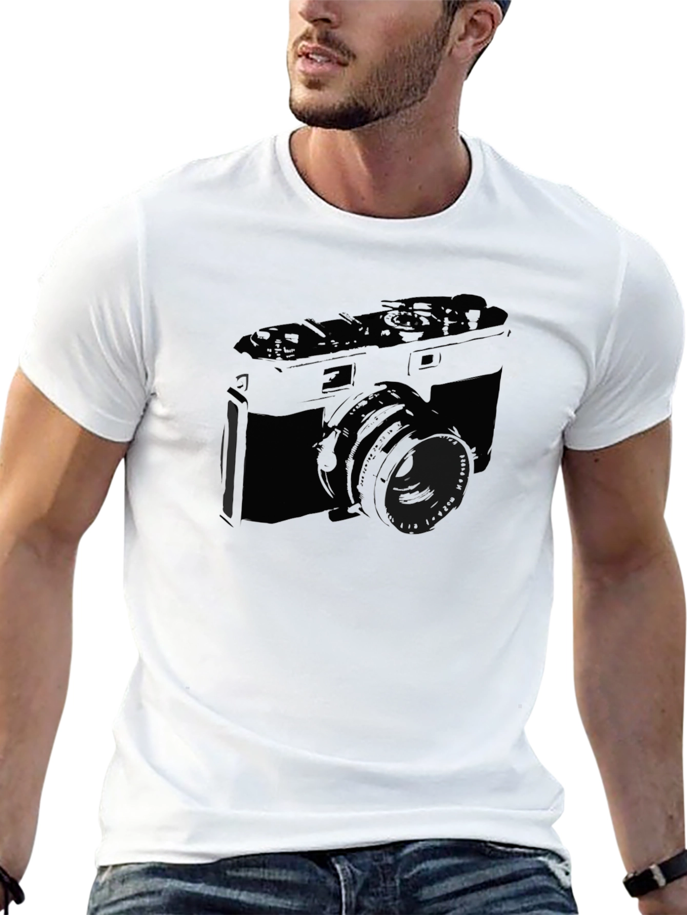 Black Retro Camera Graphic T-Shirt - Classic Photography Tee view 13