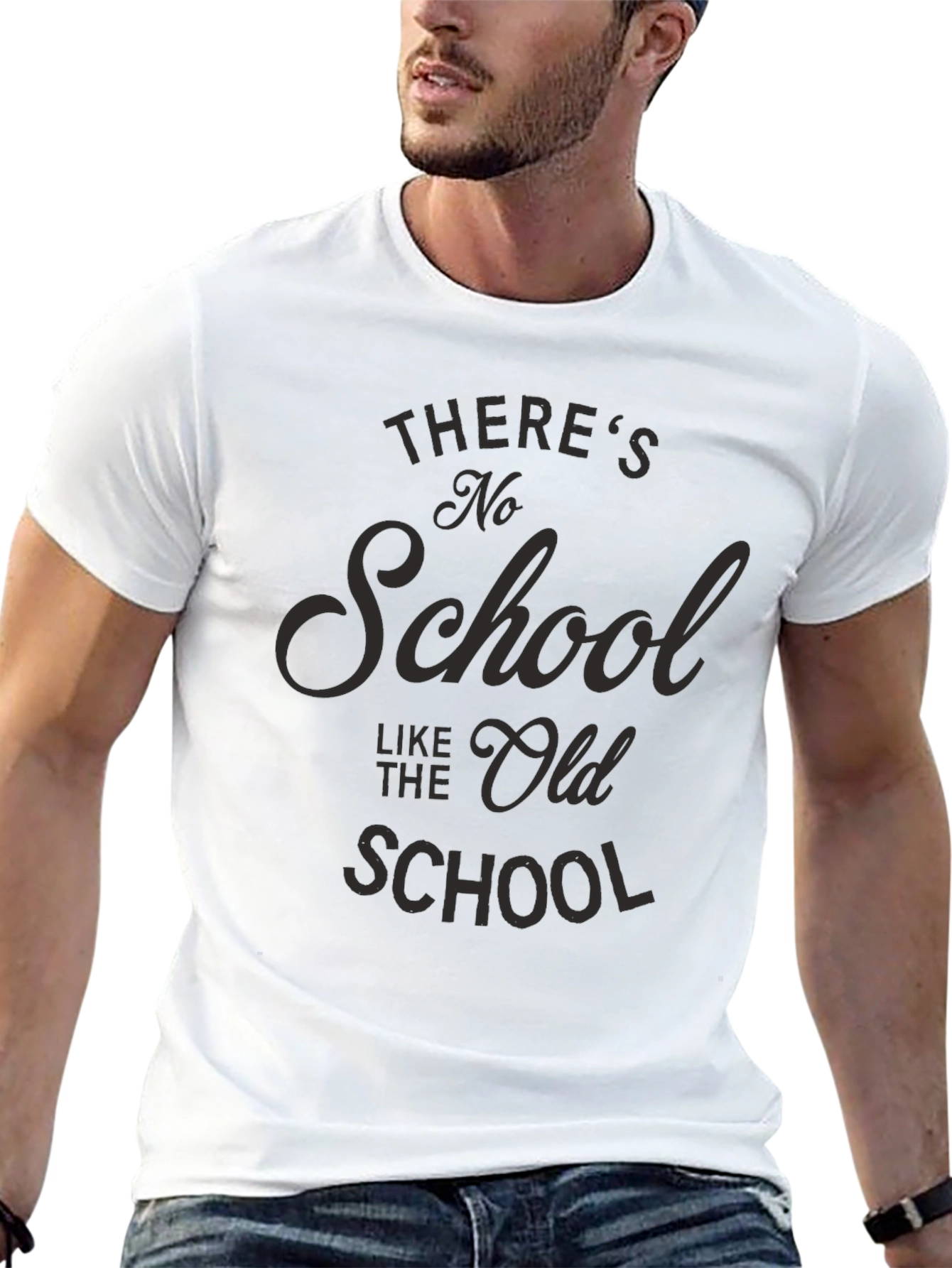 Black There's No School Like the Old School Black T-Shirt view 13
