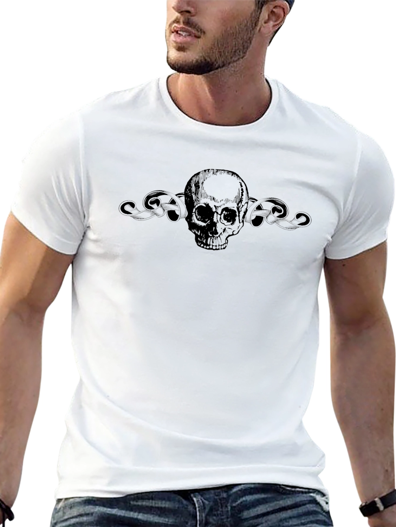 Black Skull Graphic Black T-Shirt - Edgy Style view 13