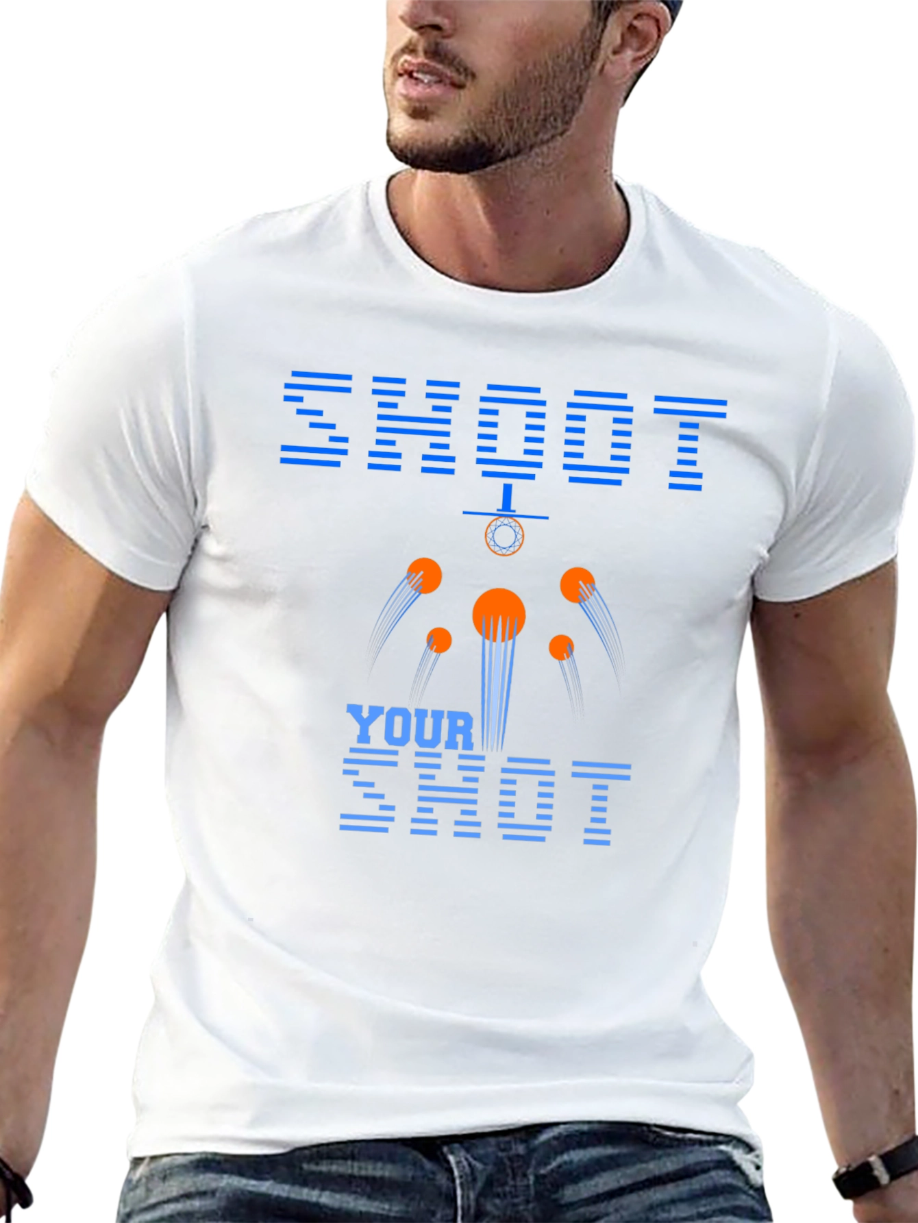 Black Shoot Your Shot Graphic Tee - Cool Casual Shirt view 13