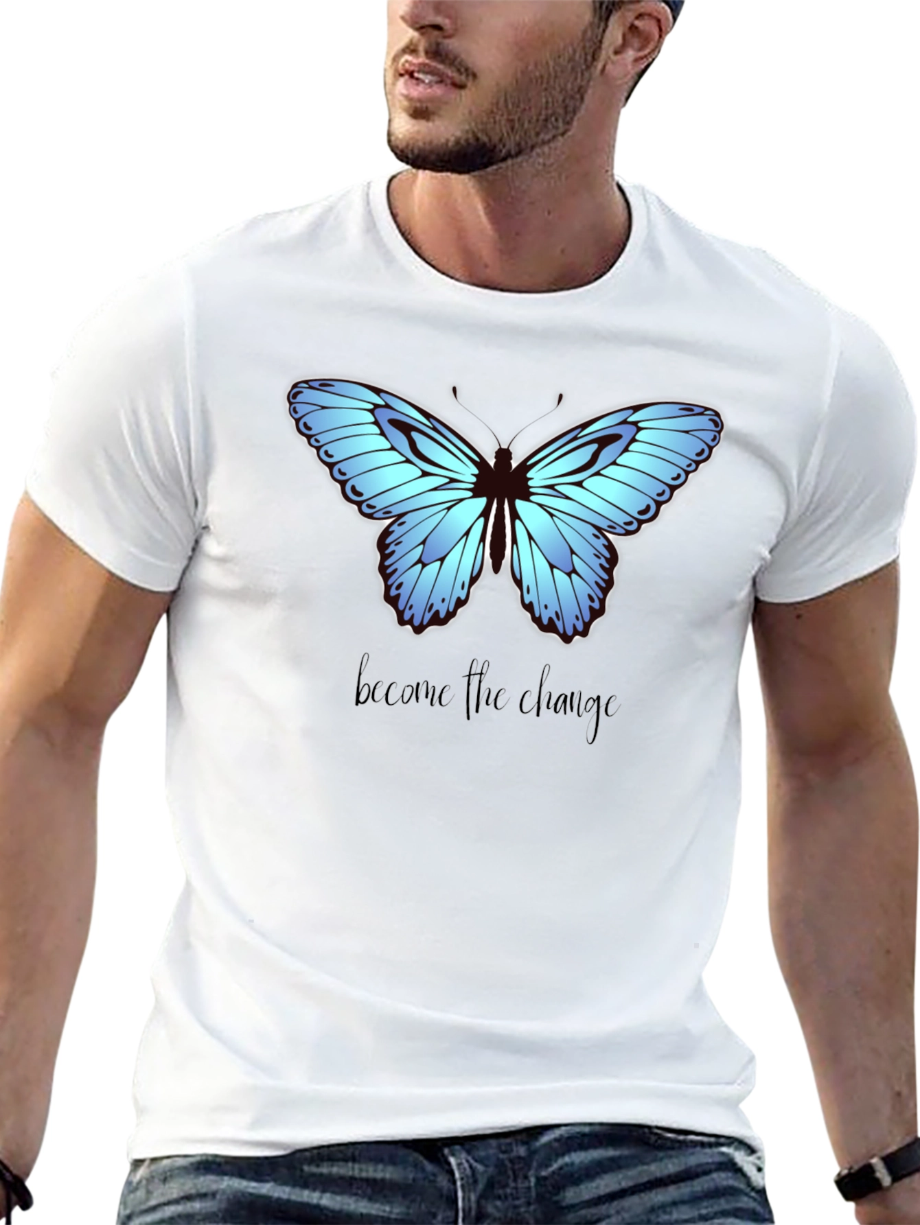Black Butterfly Change Graphic Tee view 13