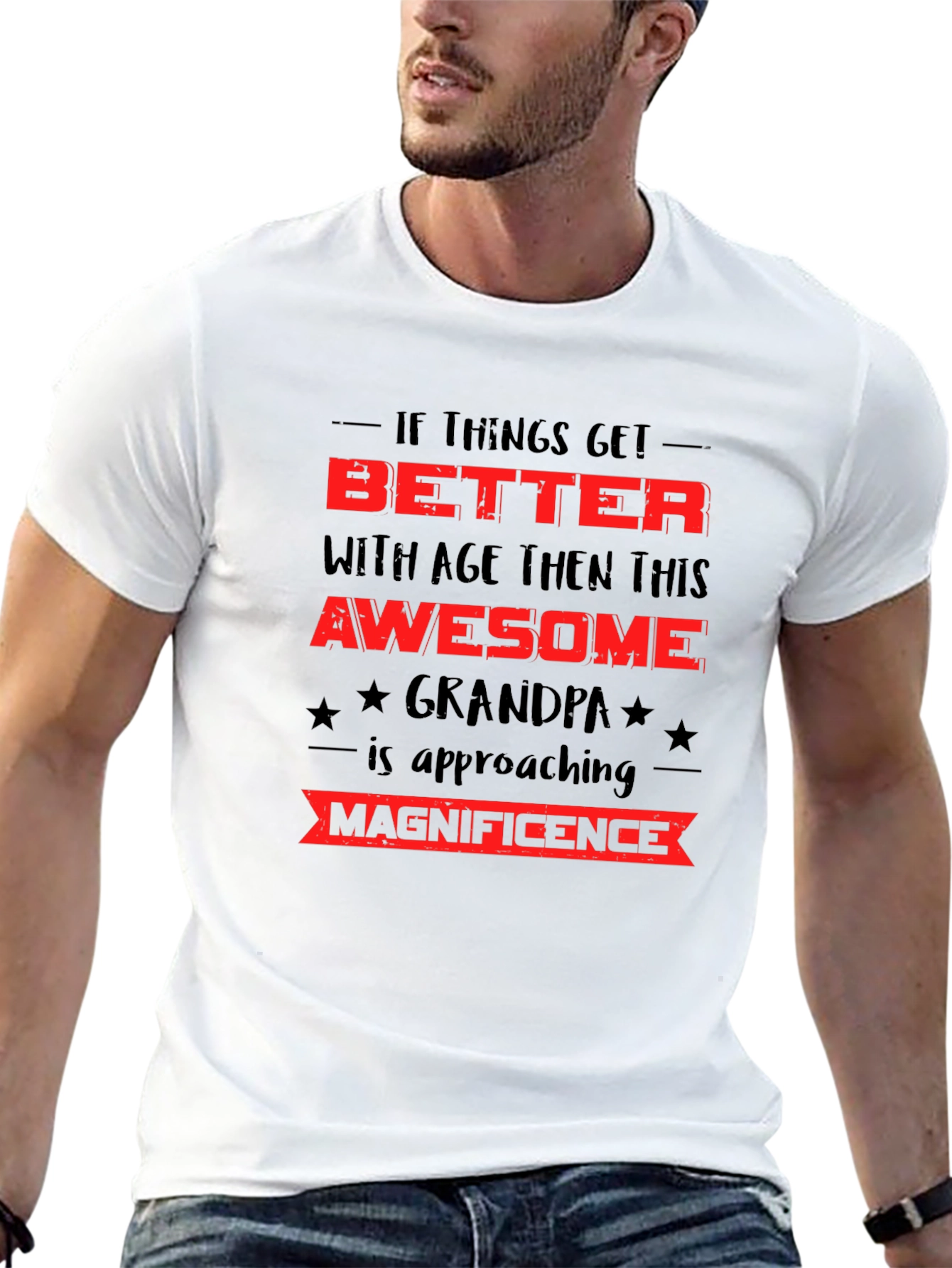 Black Awesome Grandpa T-Shirt - Better With Age view 13