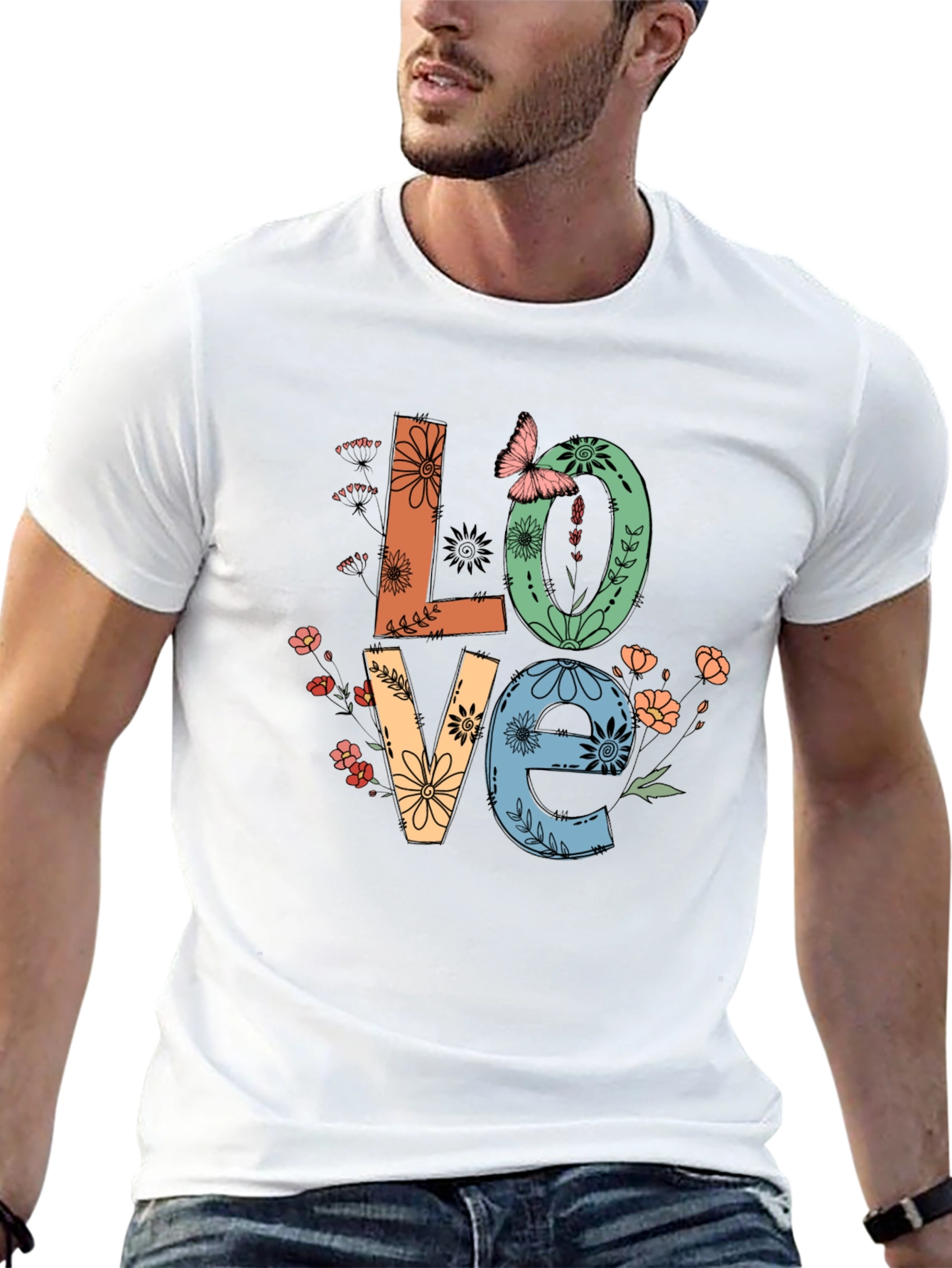 Floral Love Graphic Tee - Stylish Unisex T-Shirt - 13