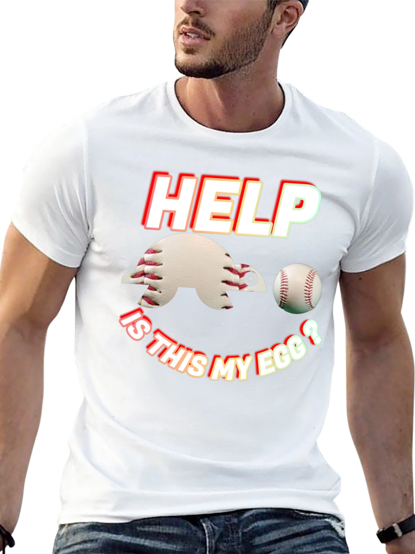Black Baseball Turtle T-Shirt - Help, Is This My Egg? view 13