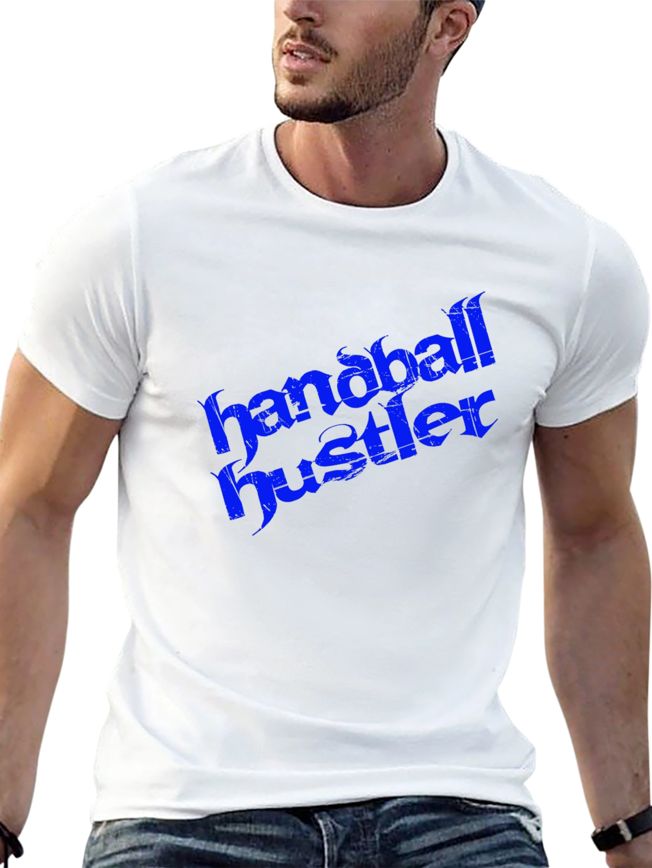 Black Handball Hustler Graphic Tee - Bold Streetwear Style view 13