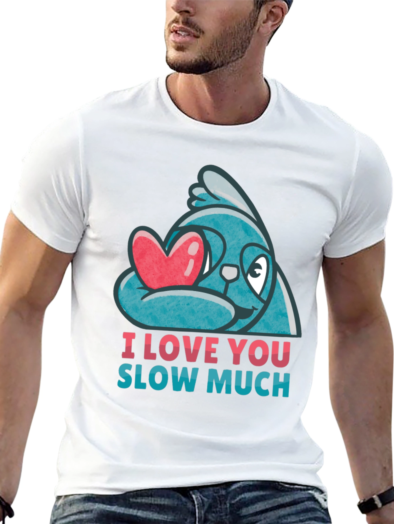 Black I Love You Slow Much Sloth Graphic Tee view 13