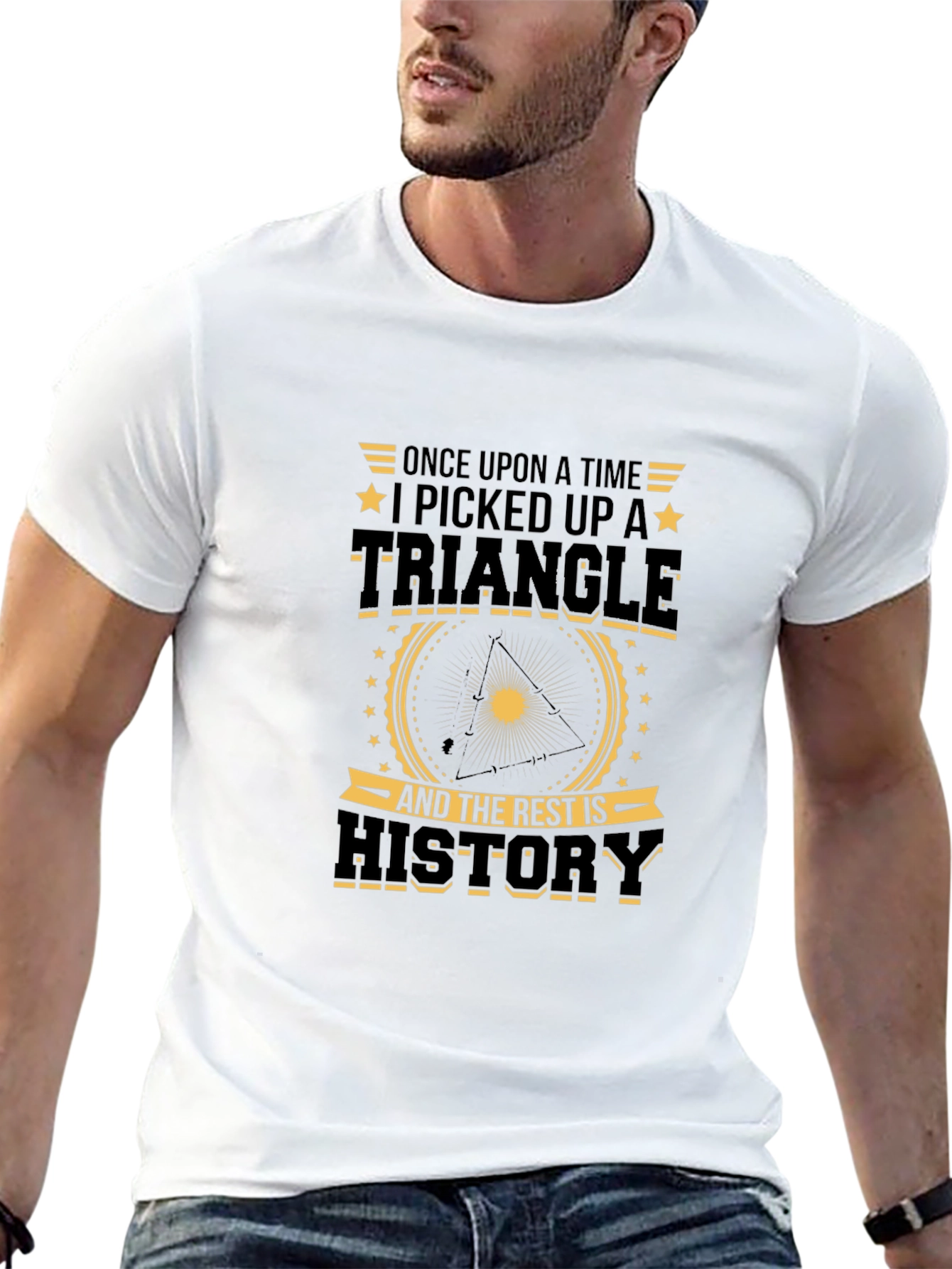 Black Once Upon a Time Triangle Graphic T-Shirt view 13
